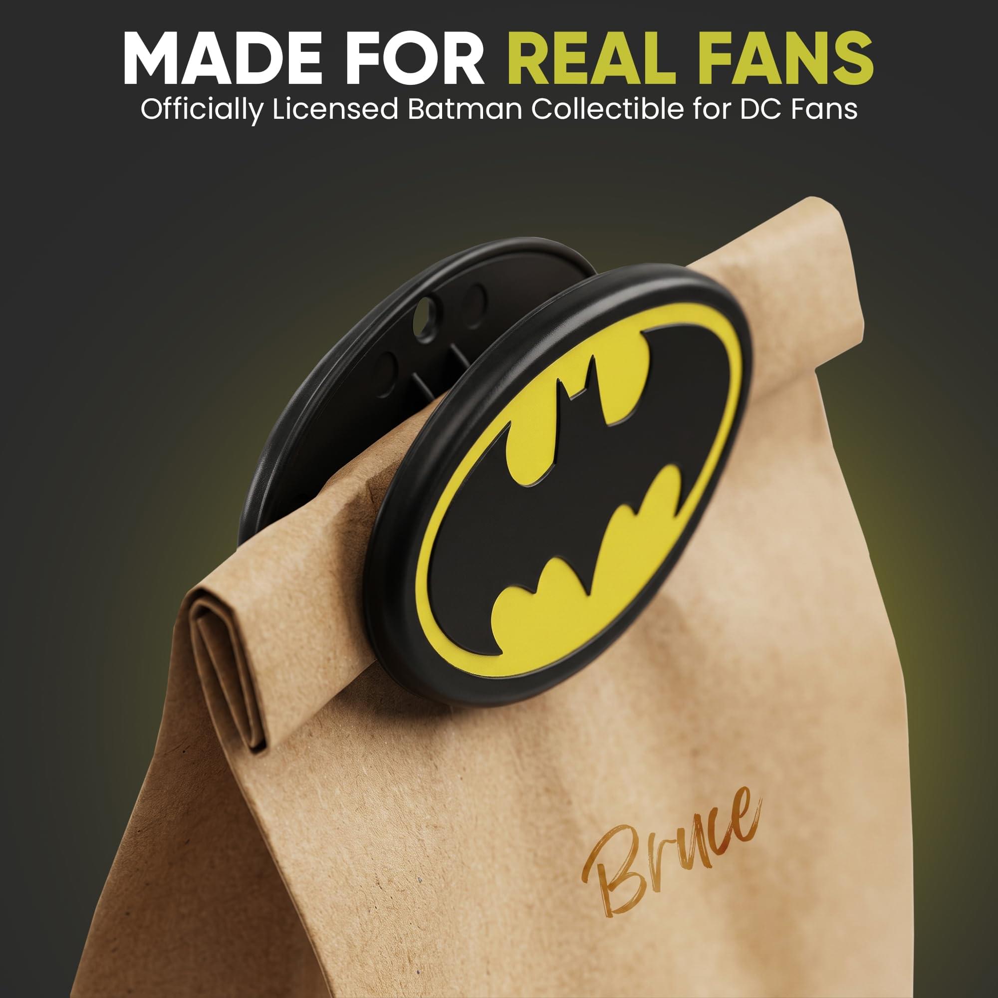 DC Comics Batman Logo Magnetic Bag Clips | 4 Pack