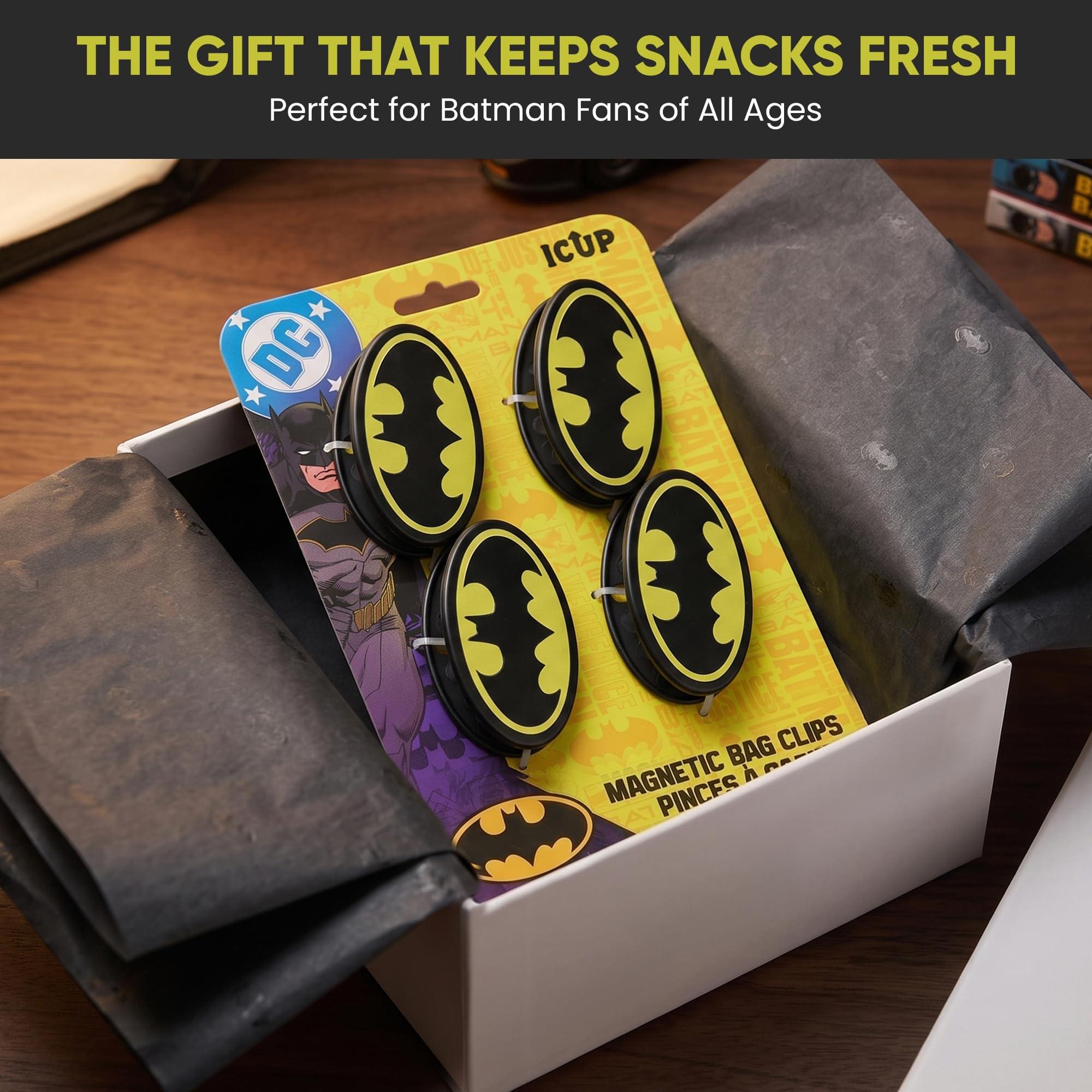 DC Comics Batman Logo Magnetic Bag Clips | 4 Pack
