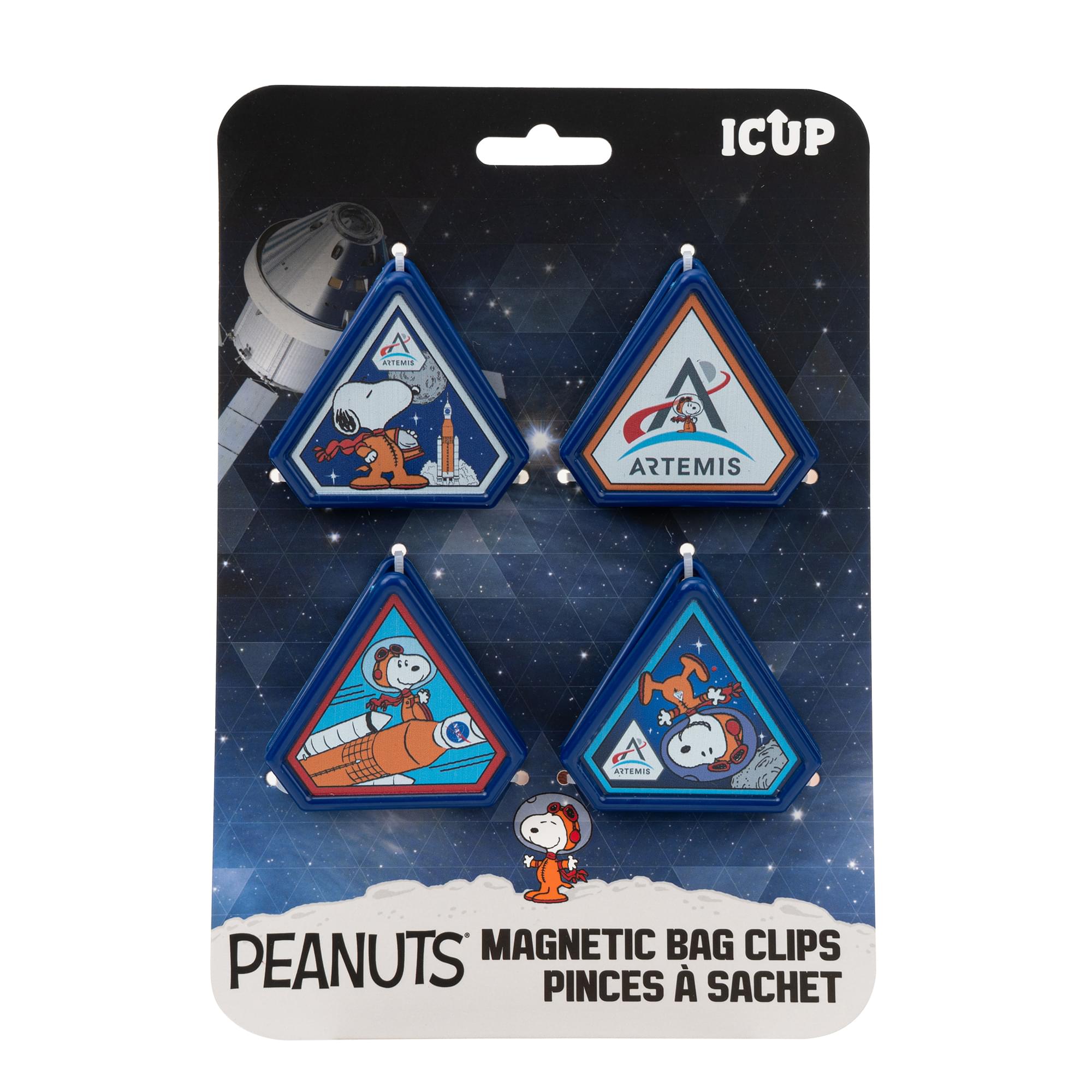 Peanuts Artemis Space Snoopy Magnetic Bag Clips | Set Of 4