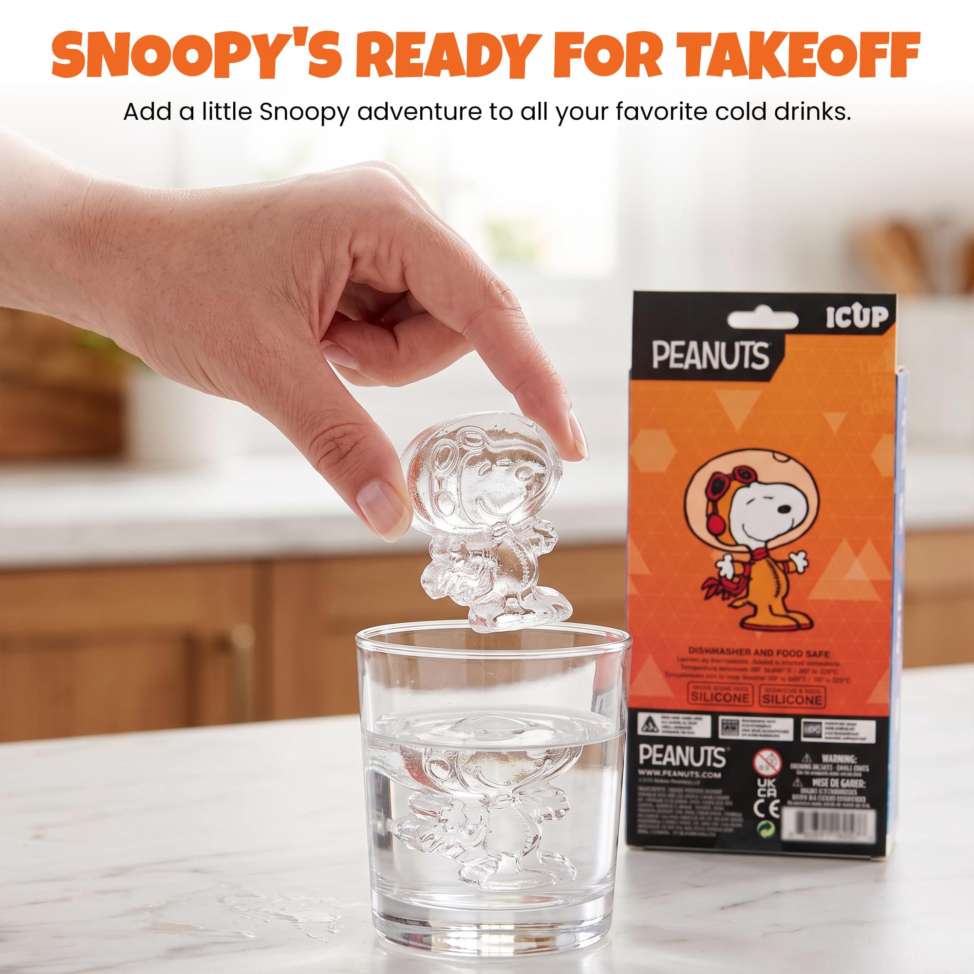 Peanuts Artemis Space Snoopy Silicone Ice Cube Tray | 12 Molds