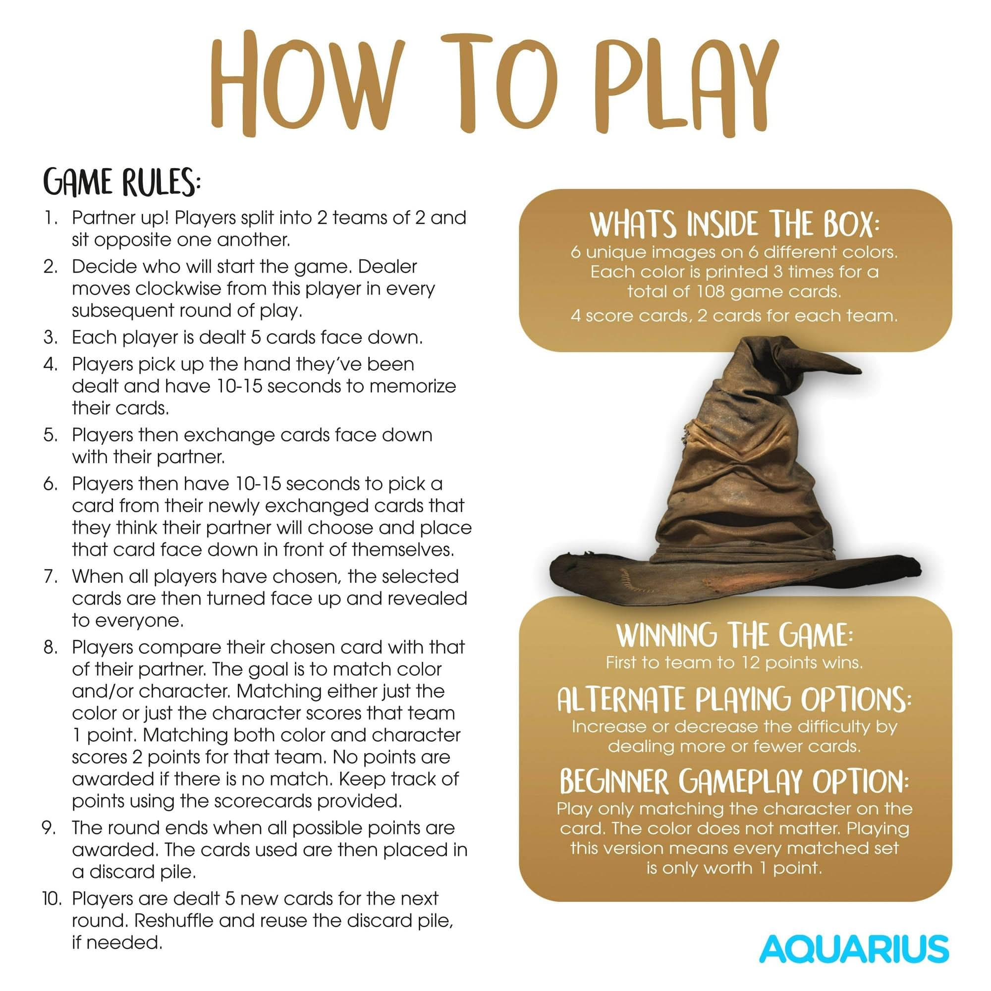 Harry Potter Memory Master Game