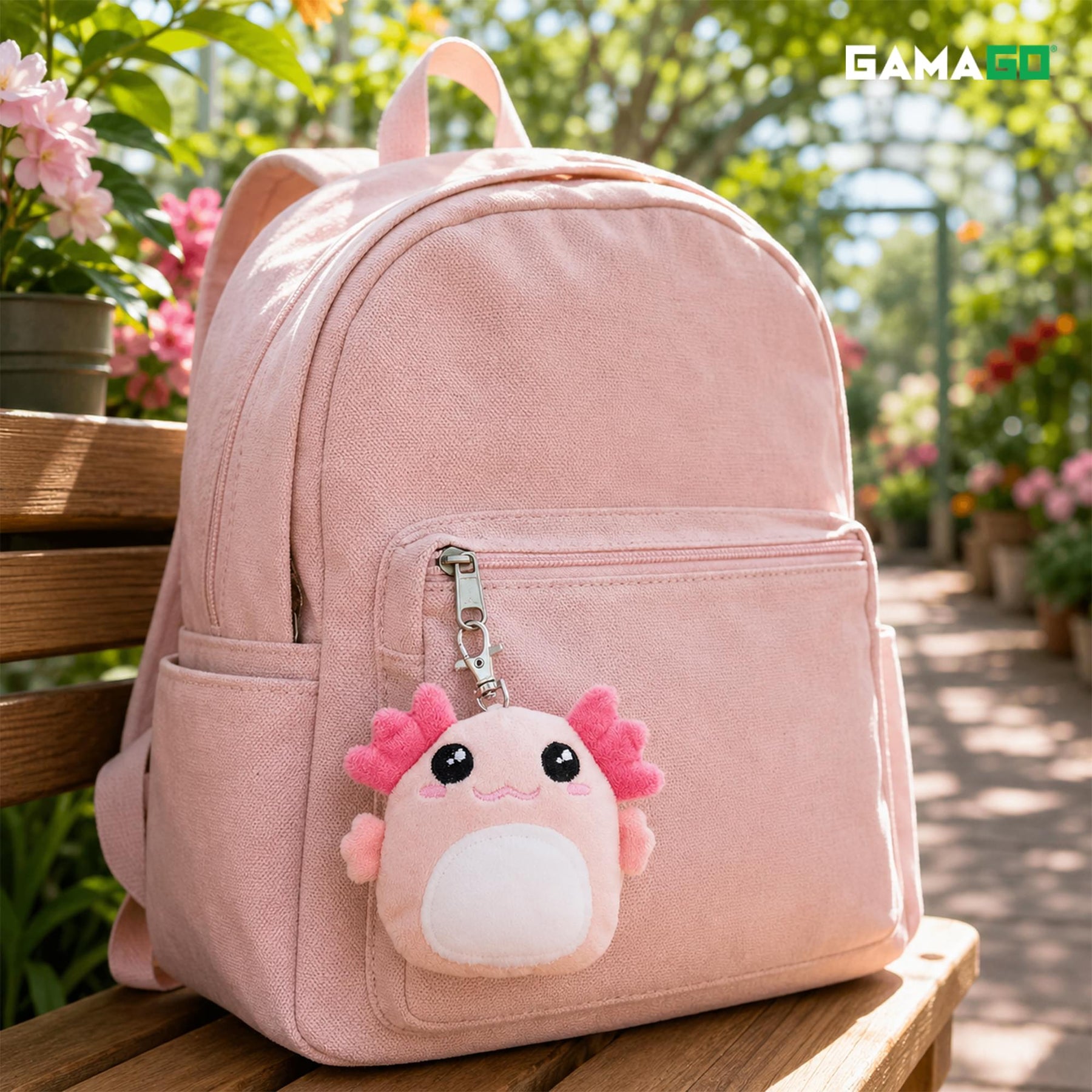 GAMAGO BFF Axolotl 4-Inch Plush Bag Clip