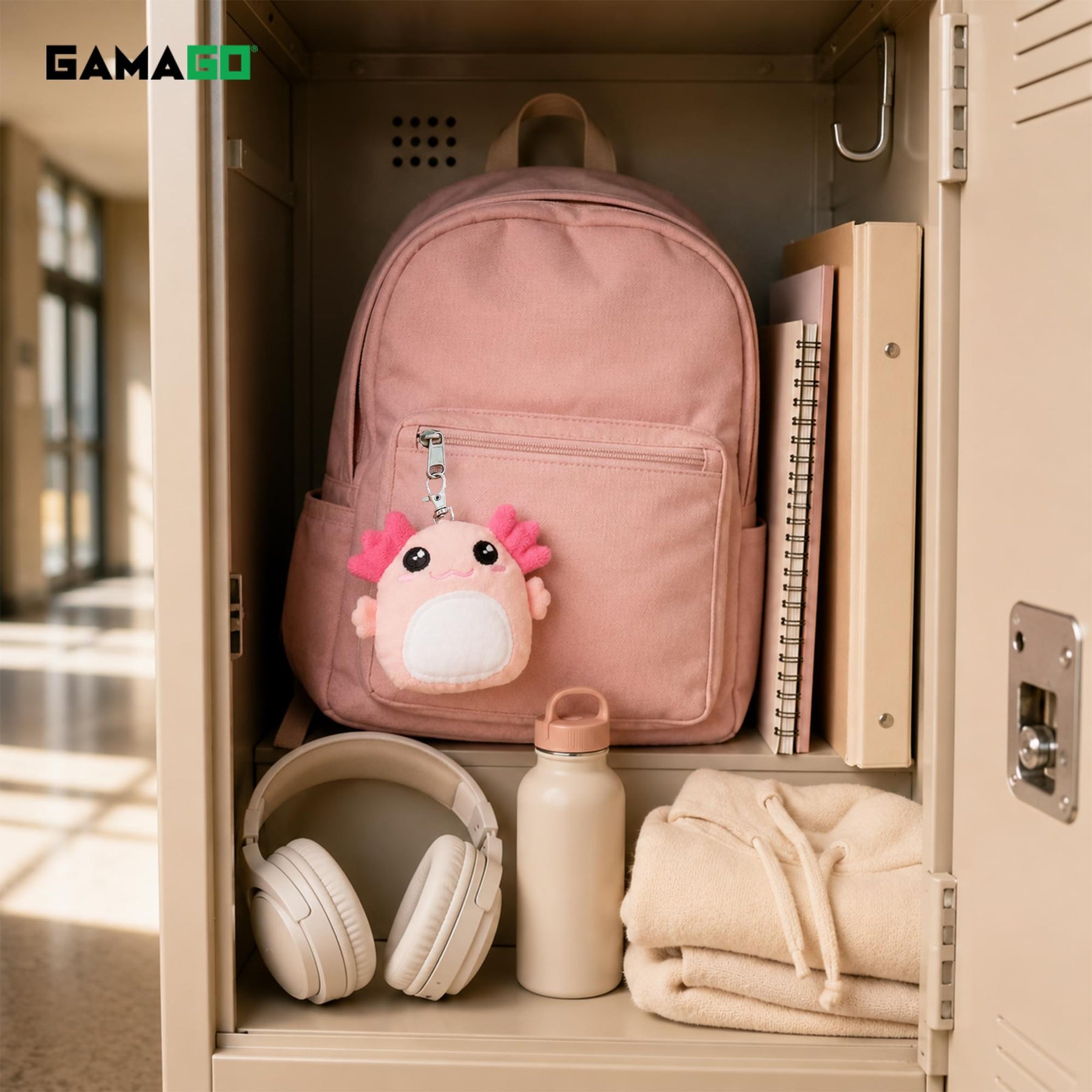 GAMAGO BFF Axolotl 4-Inch Plush Bag Clip