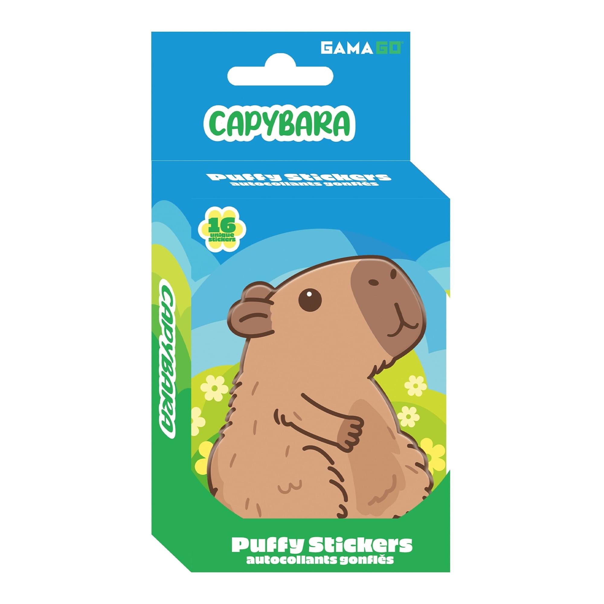 Capybara Puffy Stickers In Embossed Tin | 16 Count