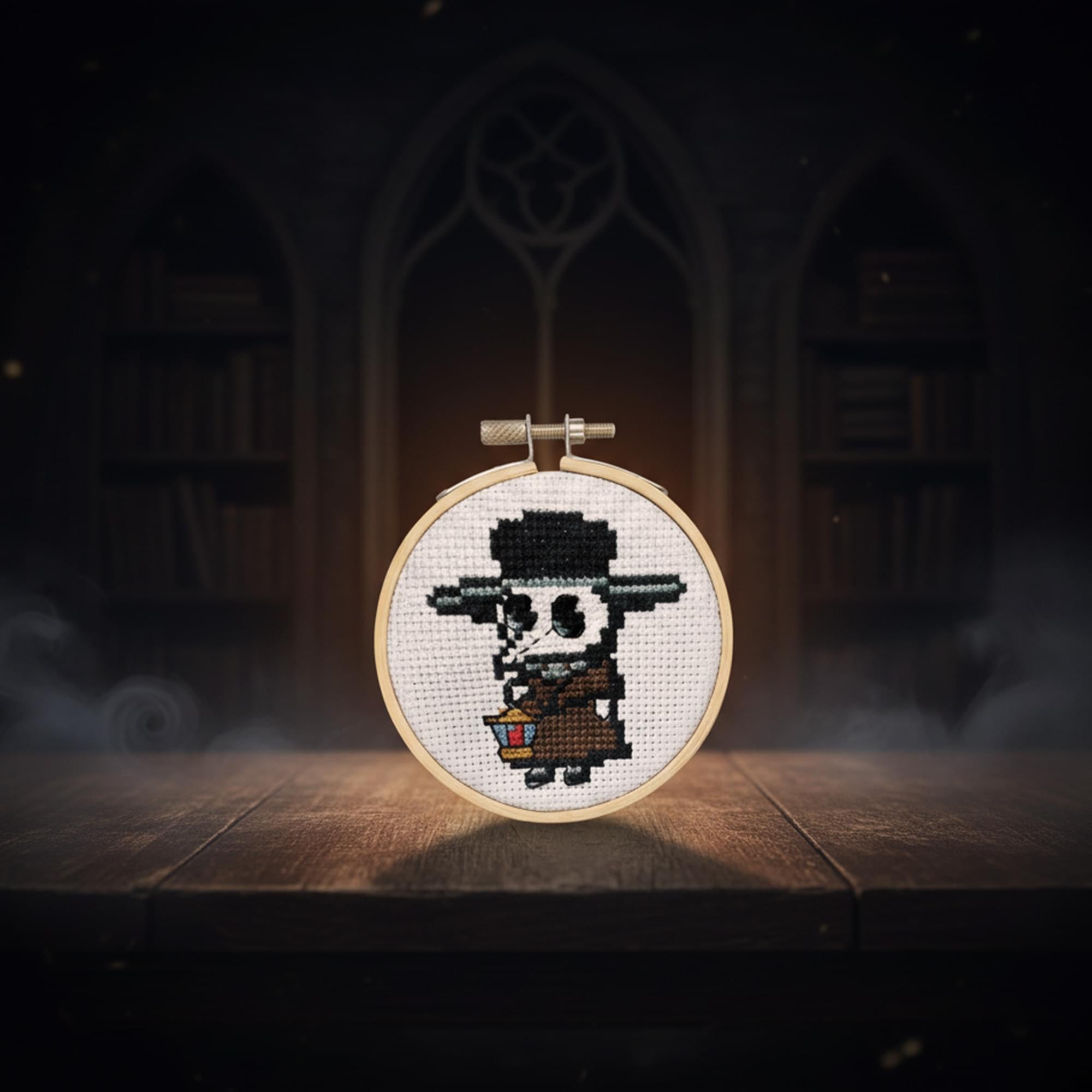 Plague Doctor Cross Stitch Embroidery Kit