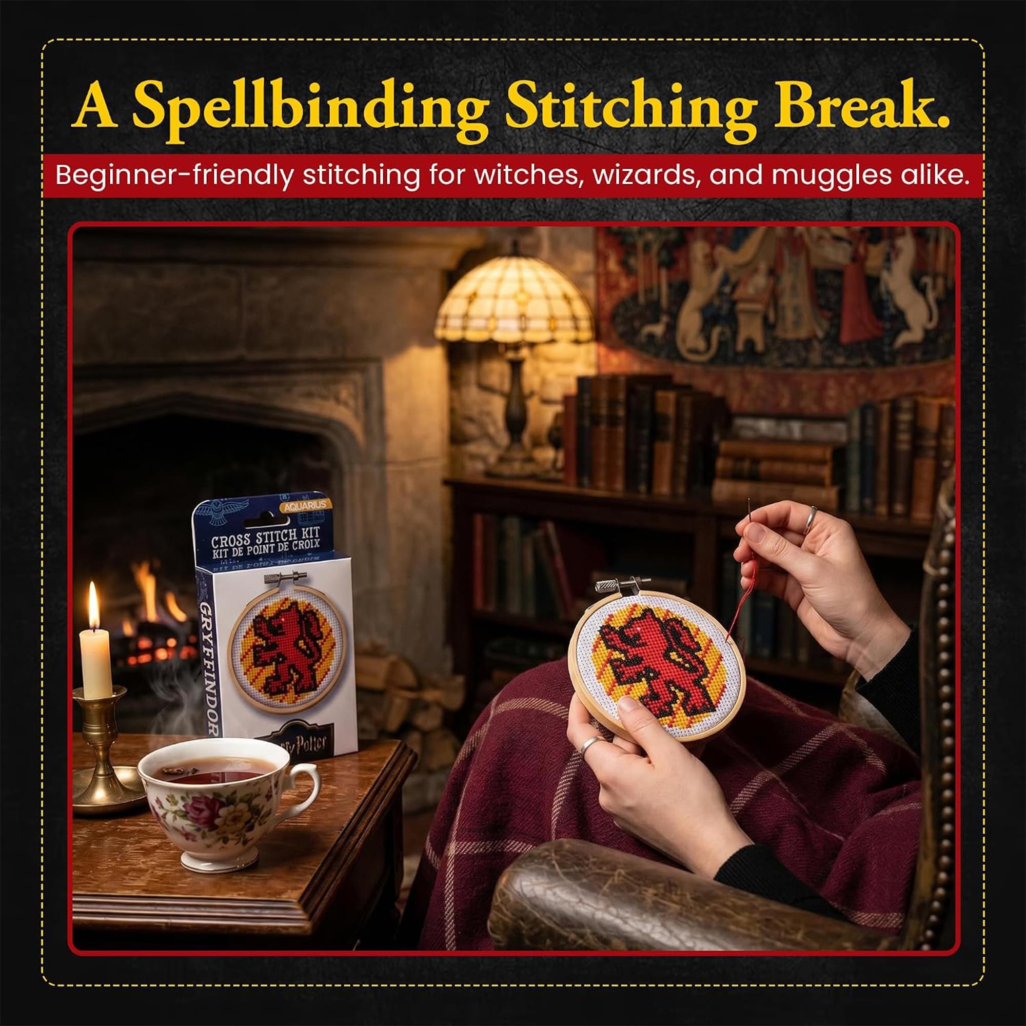 Harry Potter Gryffindor Cross Stitch Embroidery Kit
