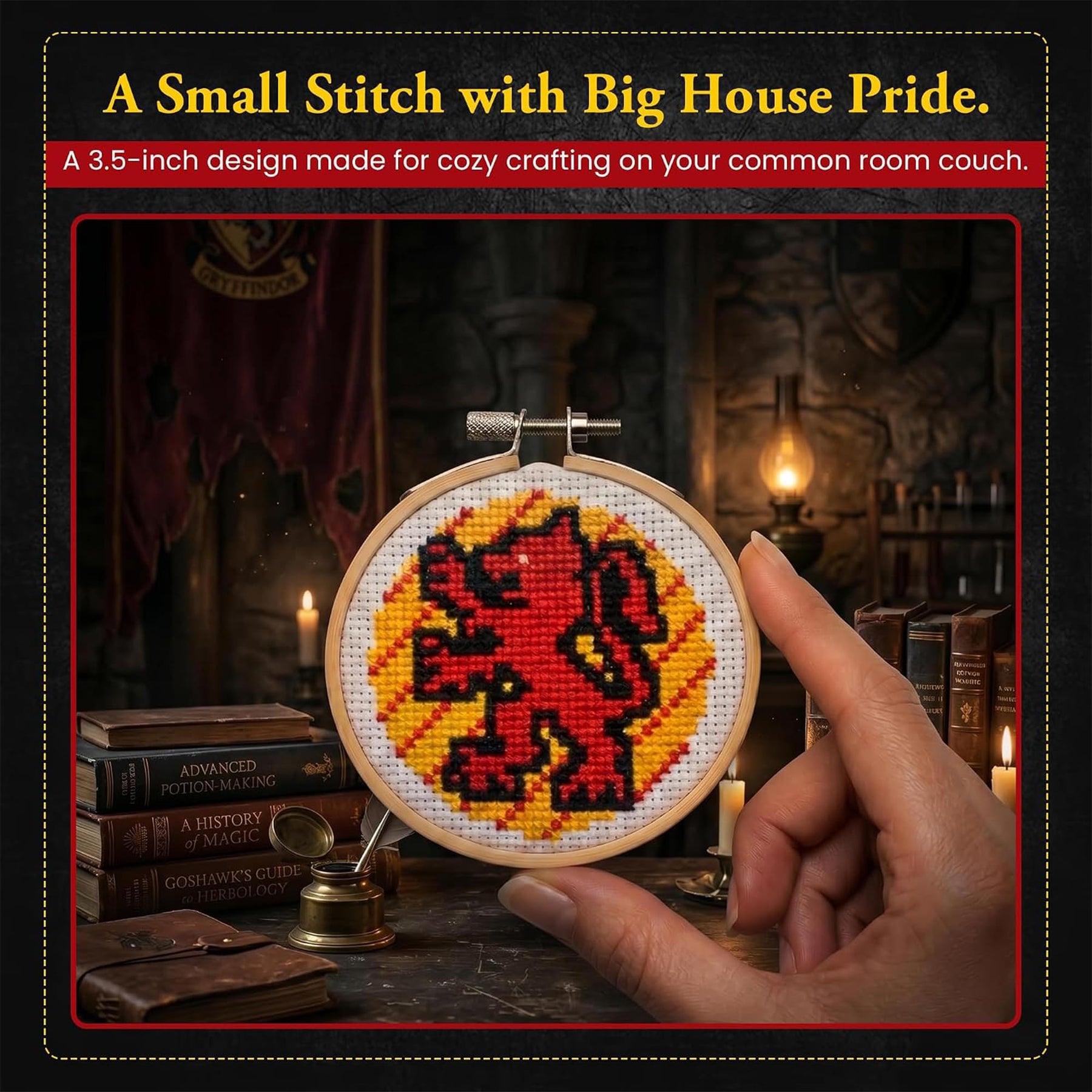 Harry Potter Gryffindor Cross Stitch Embroidery Kit