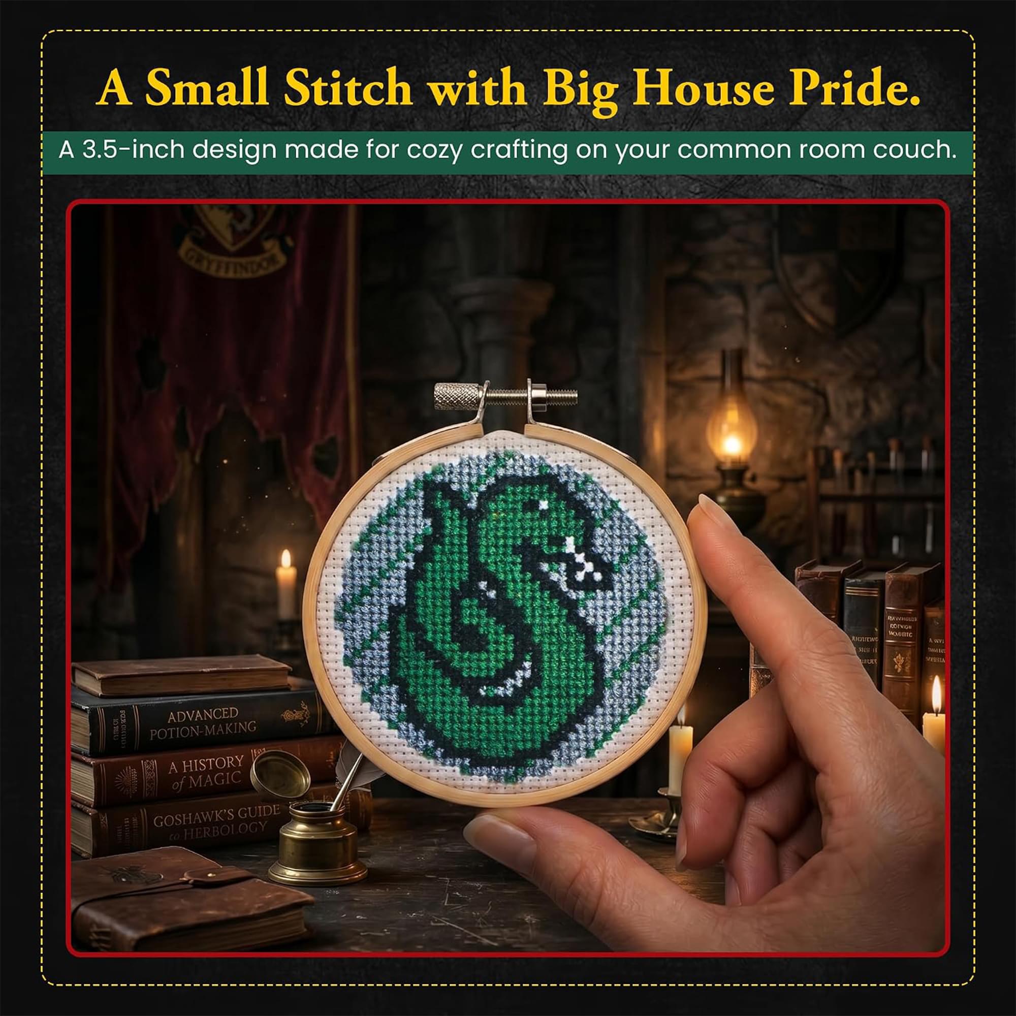 Harry Potter Slytherin Cross Stitch Embroidery Kit