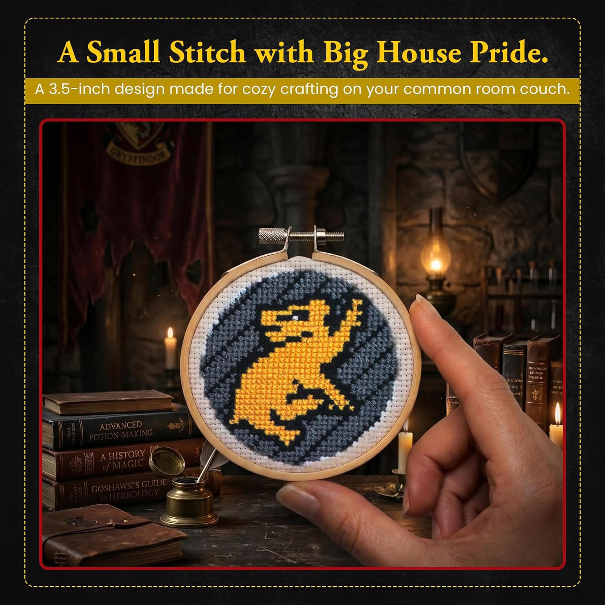 Harry Potter Hufflepuff Cross Stitch Embroidery Kit