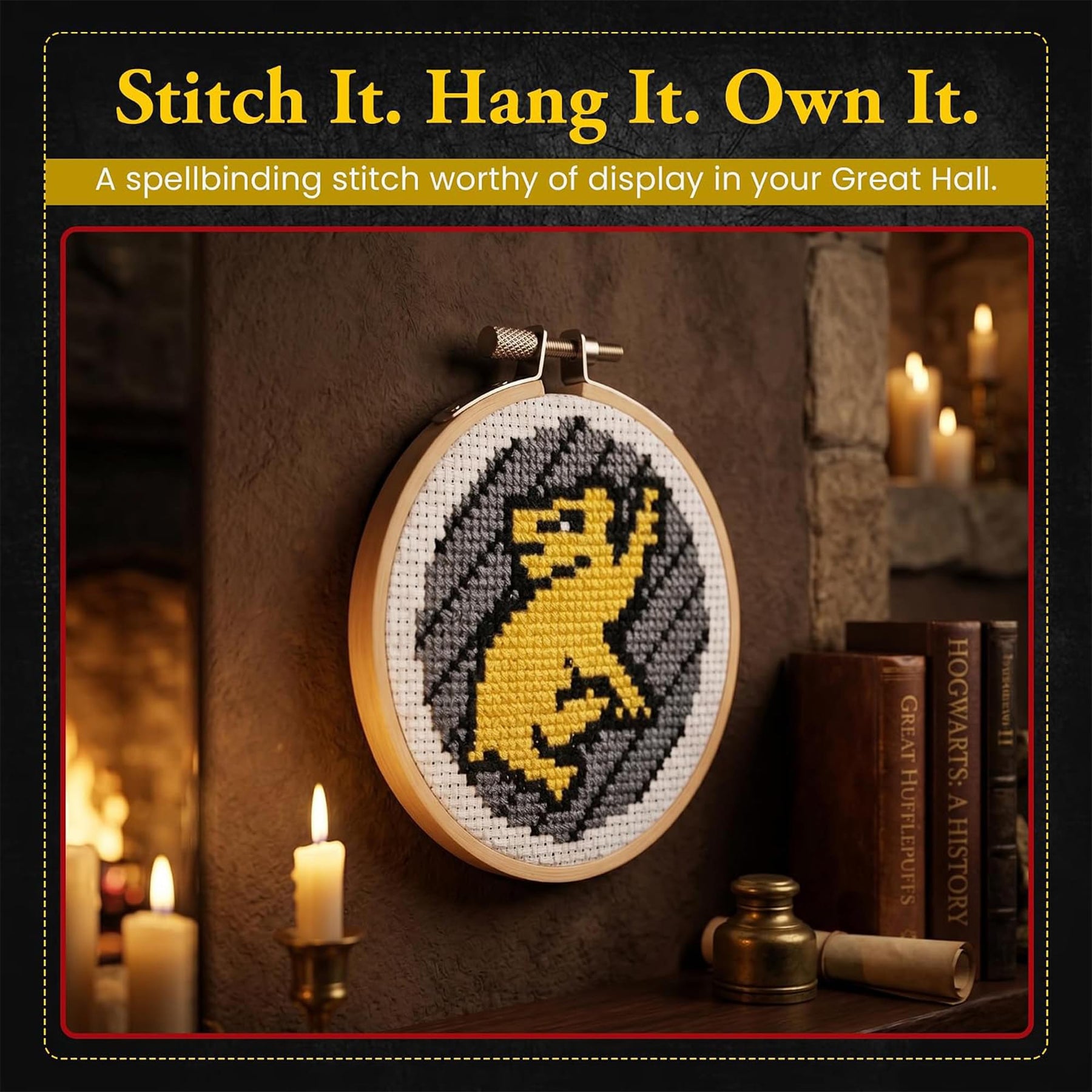 Harry Potter Hufflepuff Cross Stitch Embroidery Kit