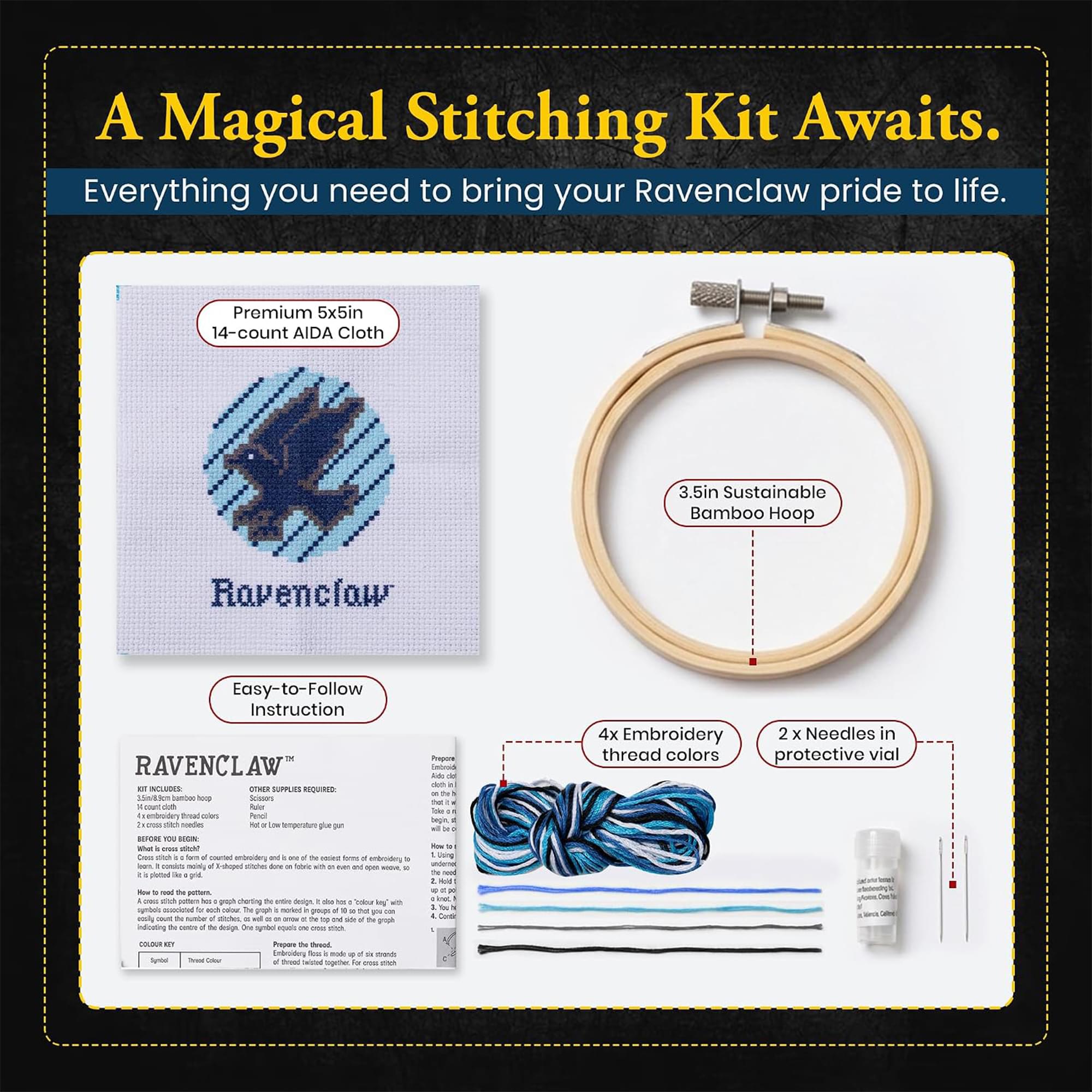 Harry Potter Ravenclaw Cross Stitch Embroidery Kit