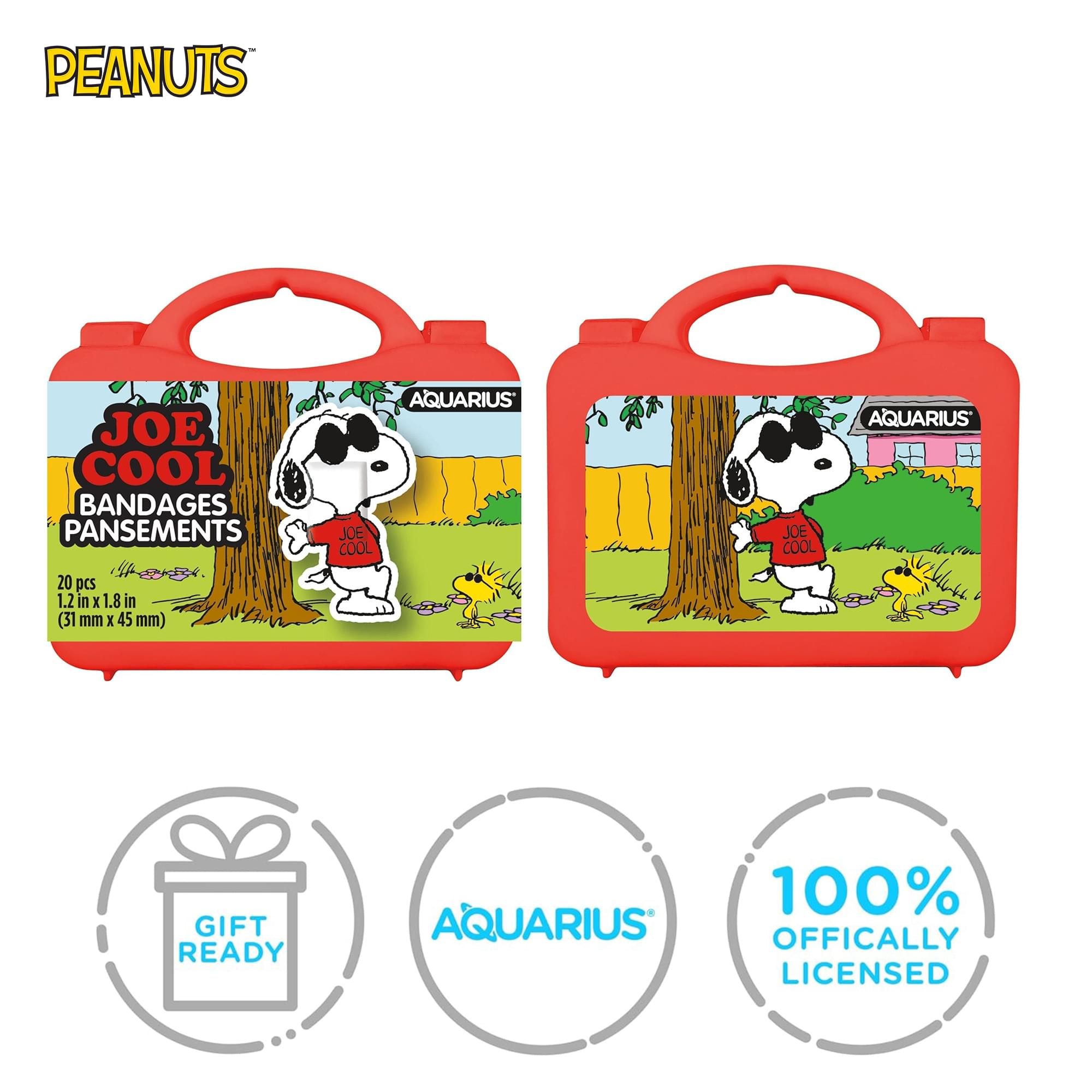 Peanuts Joe Cool Shaped Adhesive Bandages | 20 Count