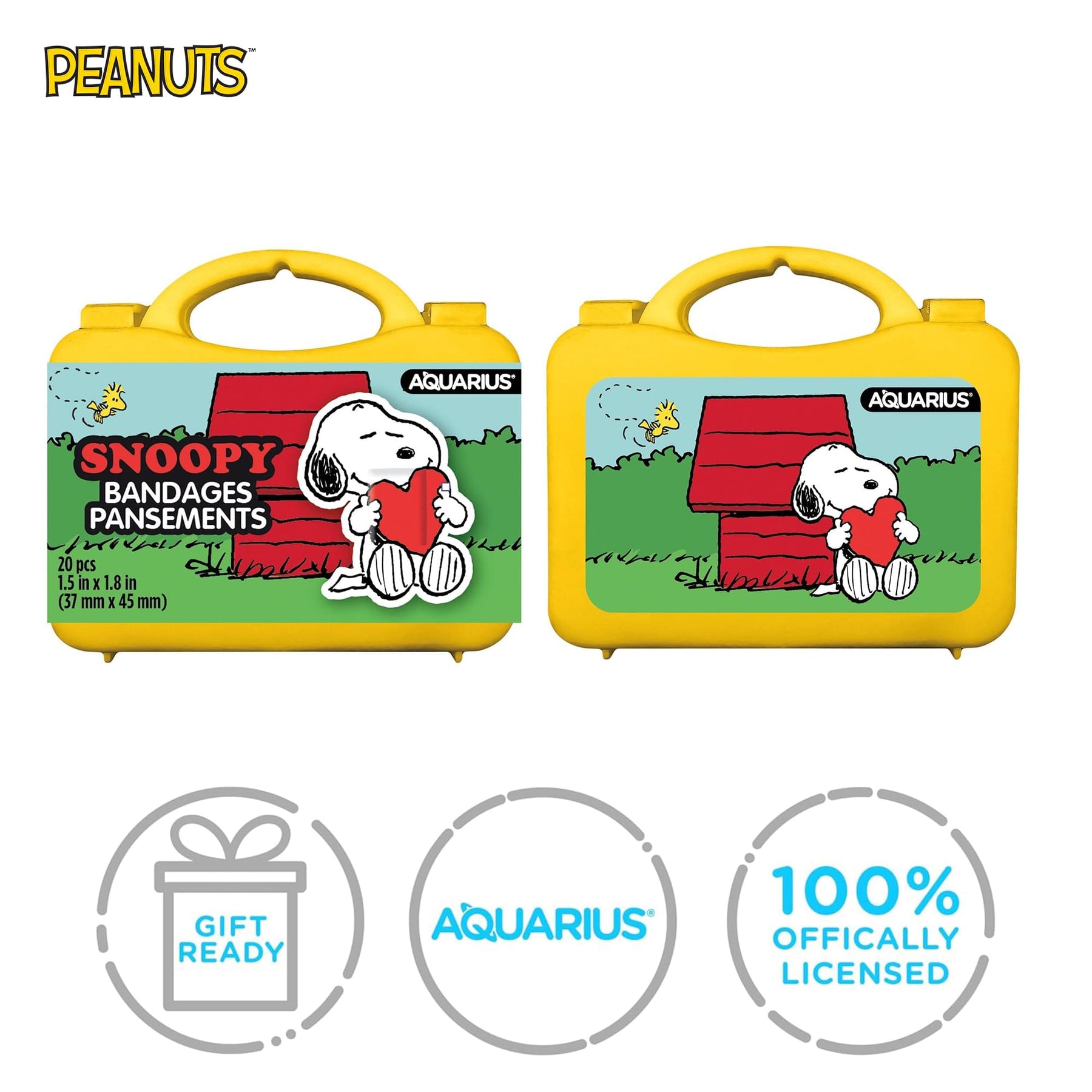 Peanuts Snoopy With Heart Shaped Adhesive Bandages | 20 Count