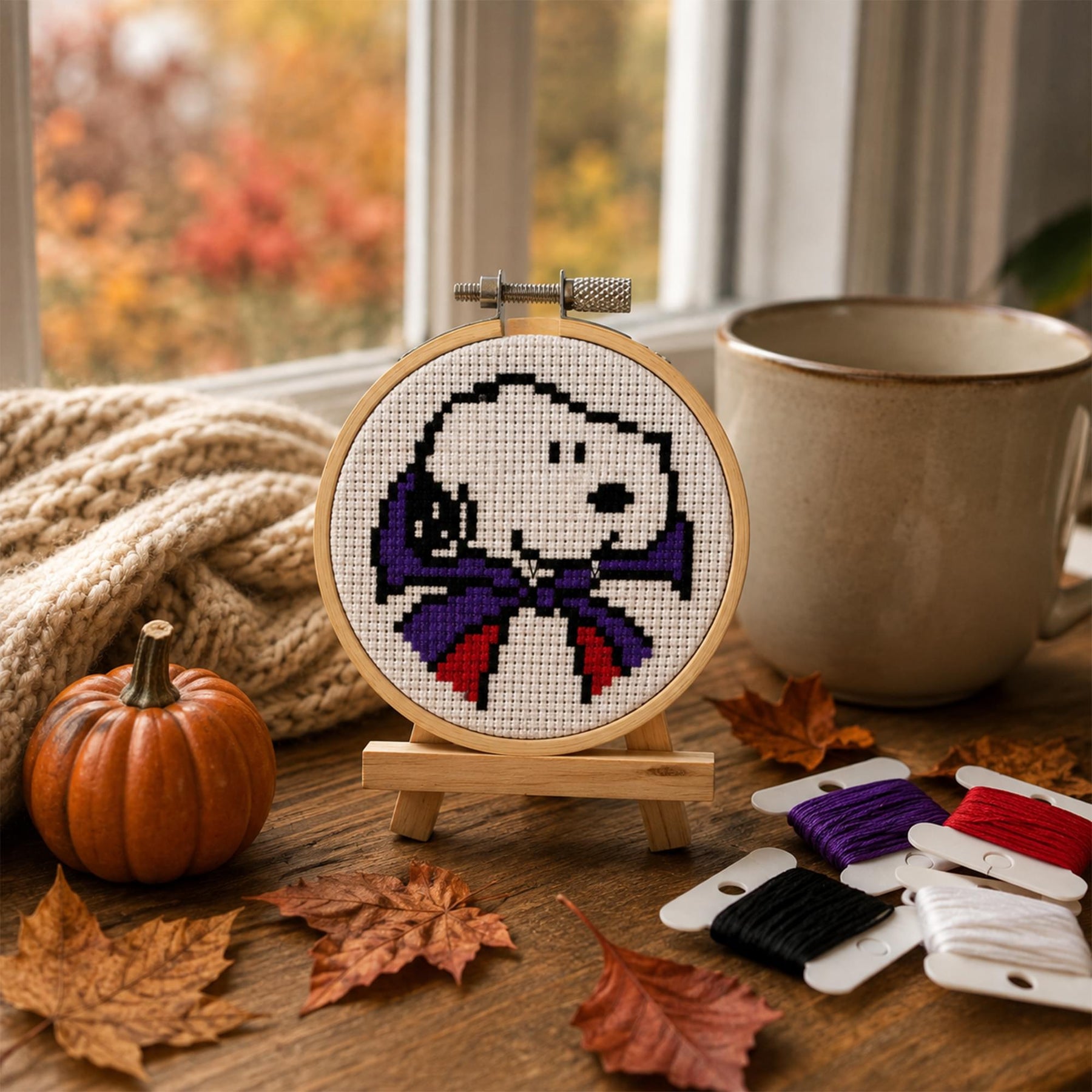 Peanuts Snoopy Dracula Cross Stitch Embroidery Kit