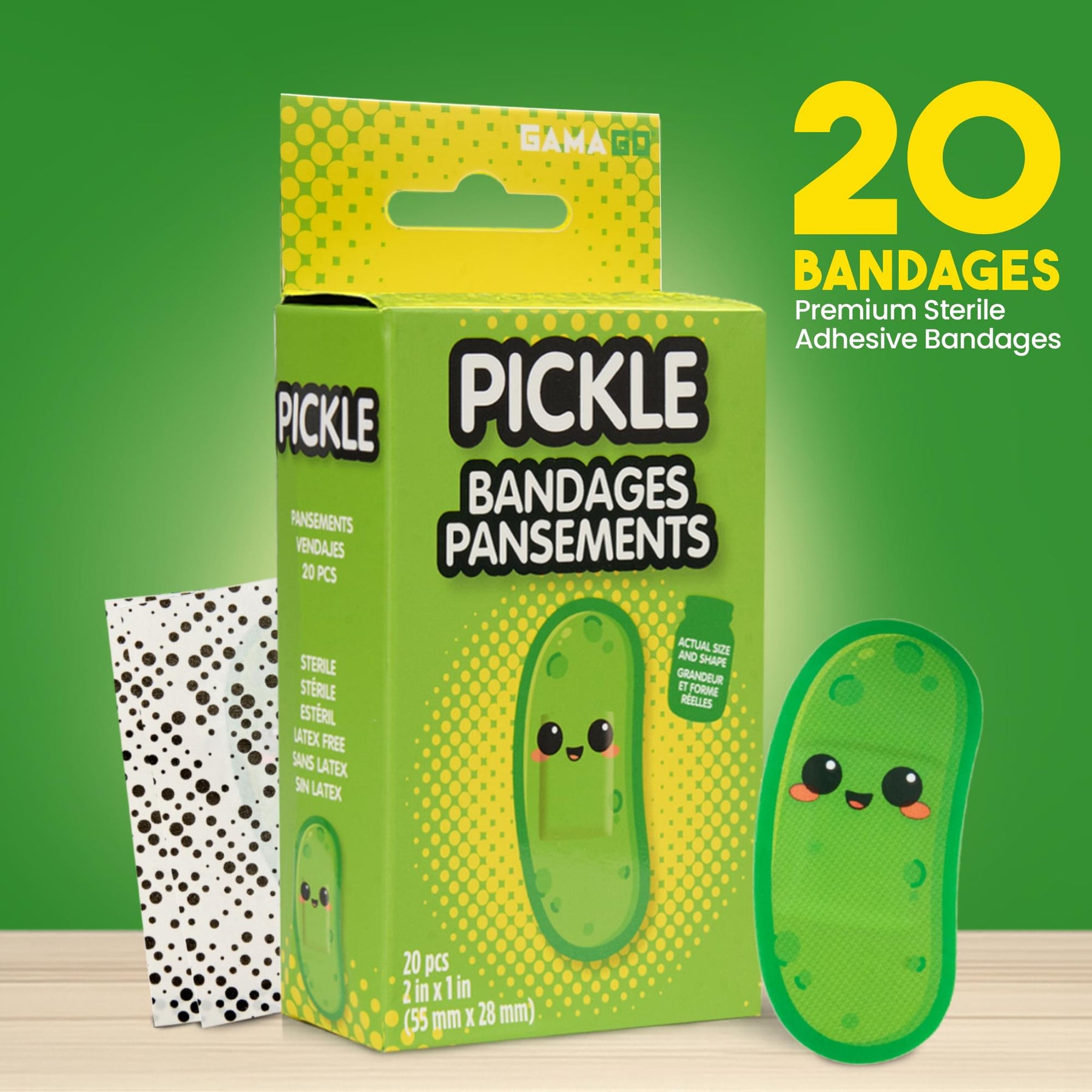 Pickle Bandages | Pack Of 20 Individually Wrapped Self Adhesive Bandages