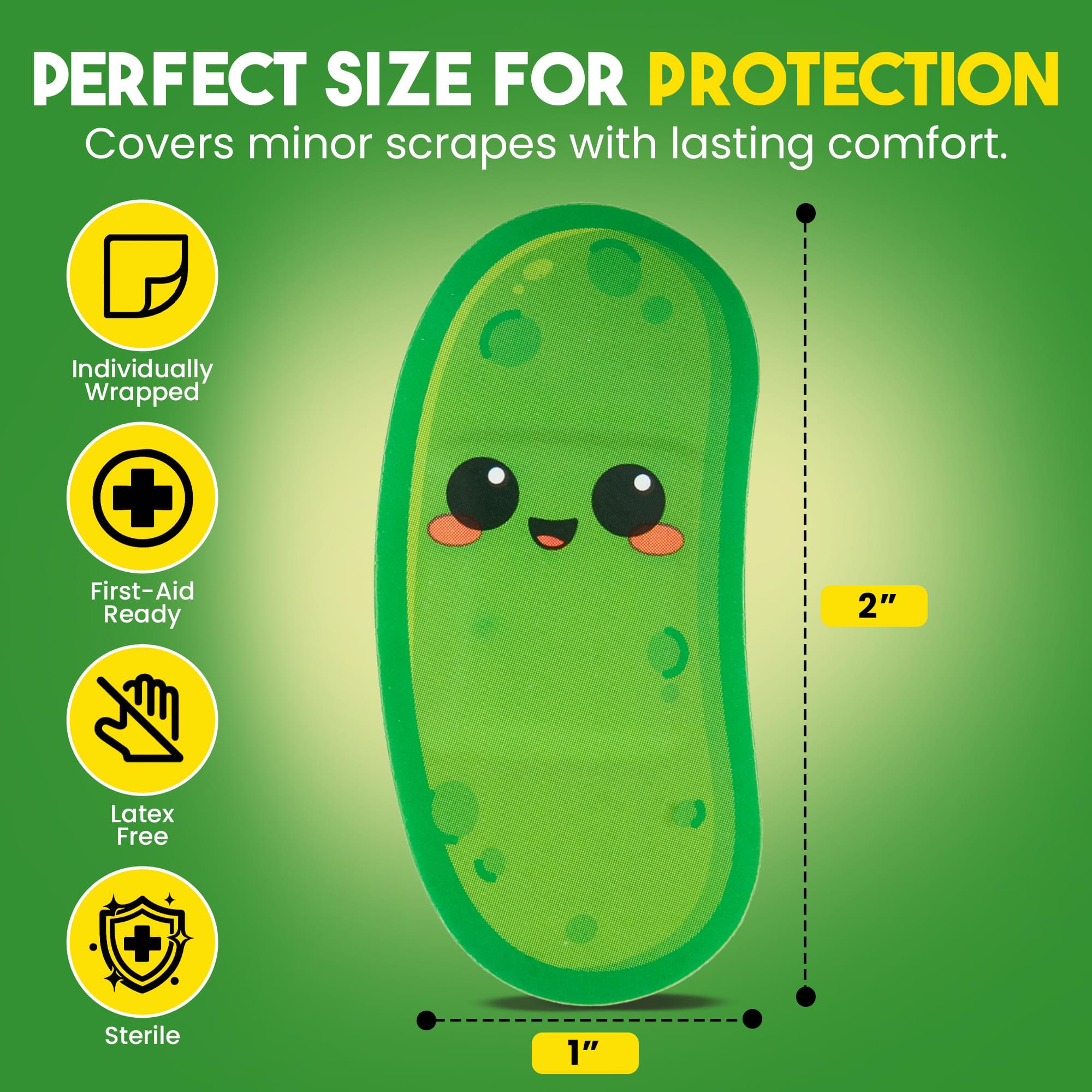 Pickle Bandages | Pack Of 20 Individually Wrapped Self Adhesive Bandages