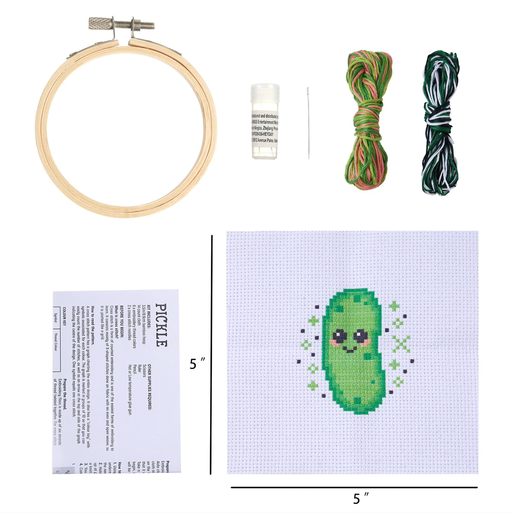 Pickle Cross Stitch Embroidery Kit