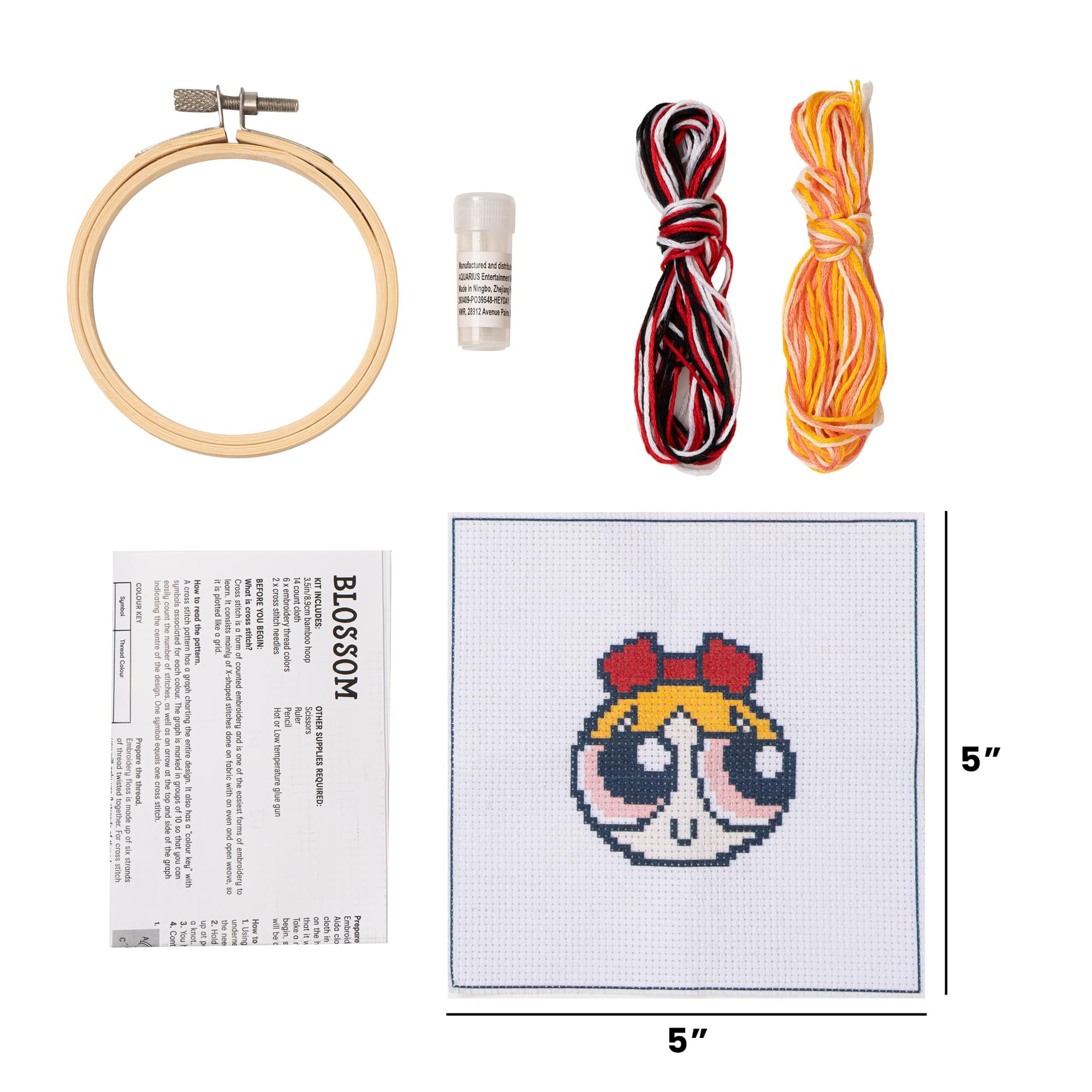 Powerpuff Girls Blossom Cross Stitch Embroidery Kit