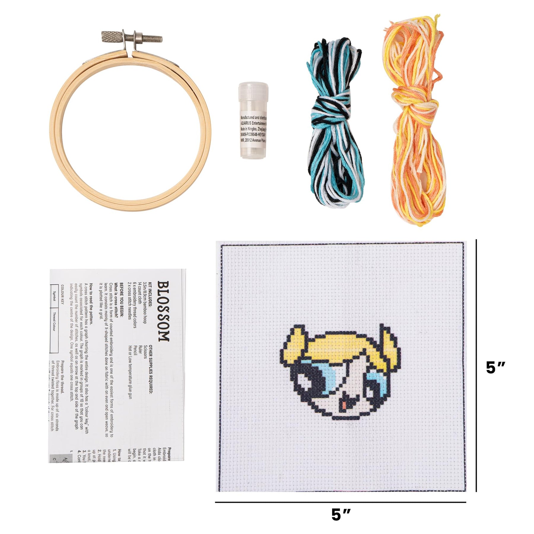 Powerpuff Girls Bubbles Cross Stitch Embroidery Kit