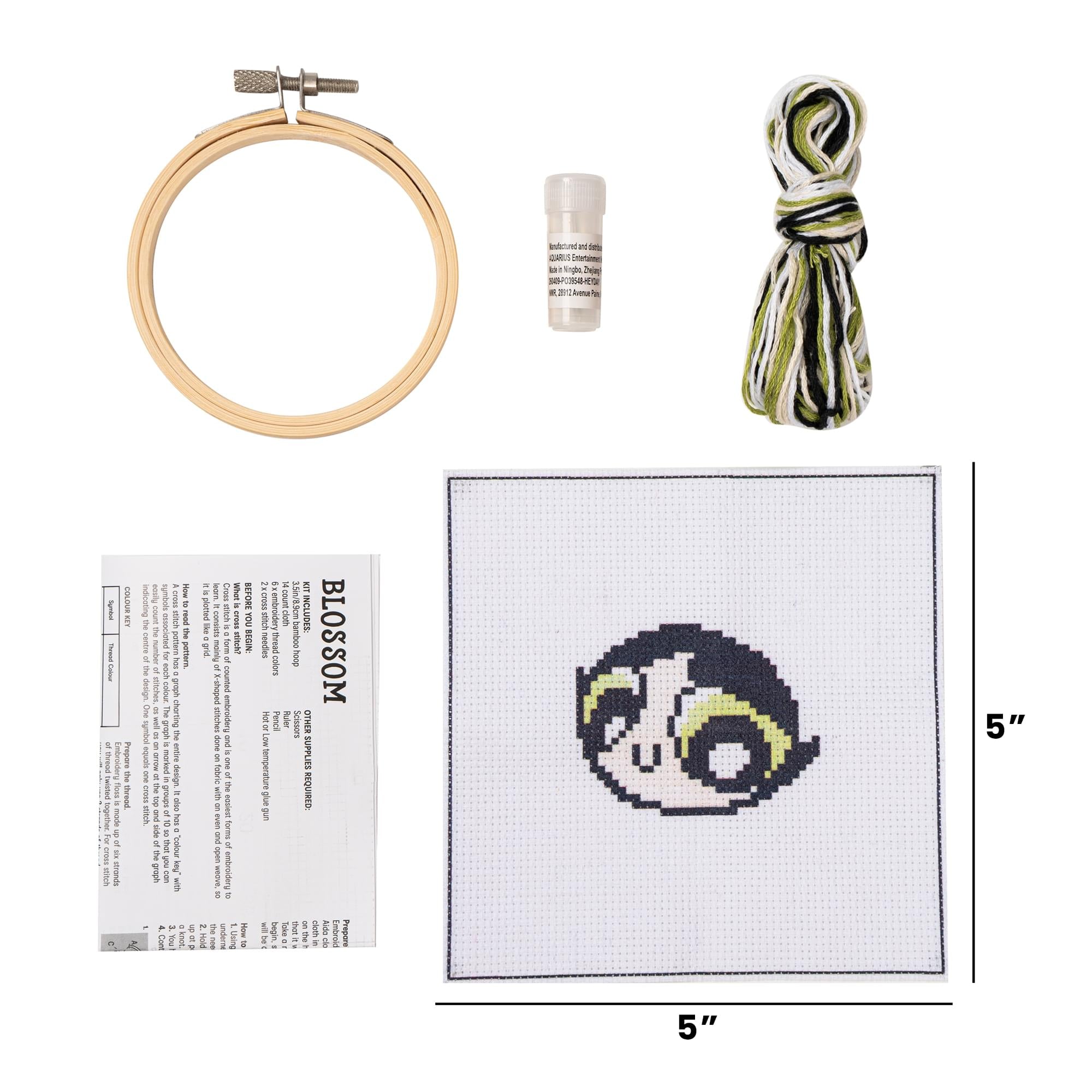 Powerpuff Girls Buttercup Cross Stitch Embroidery Kit