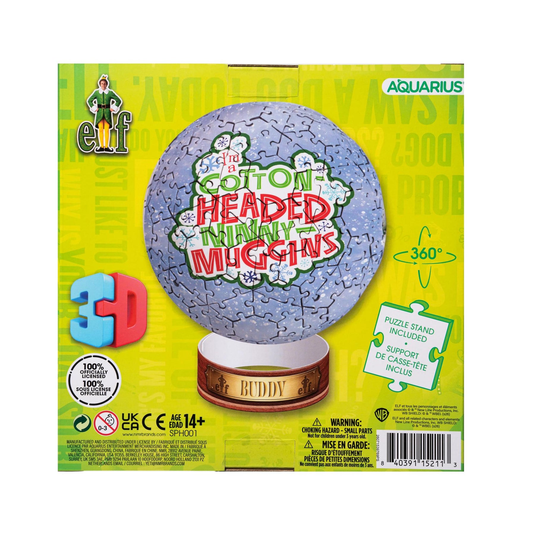 Elf 212-Piece 3D Sphere Jigsaw Puzzle