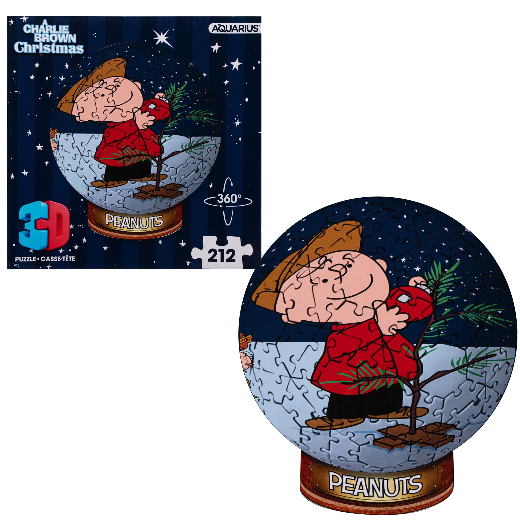 Peanuts A Charlie Brown Christmas 212-Piece 3D Sphere Jigsaw Puzzle