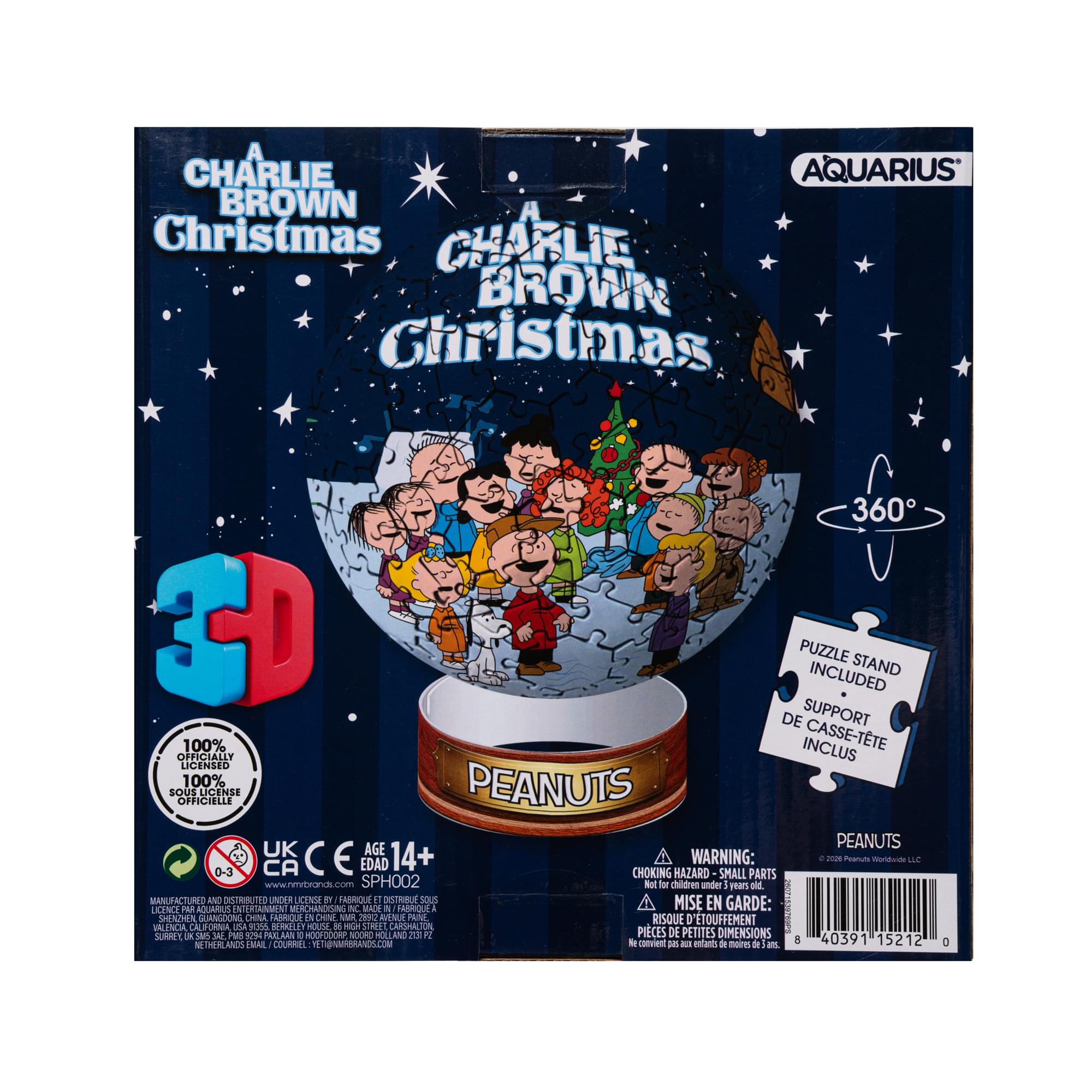Peanuts A Charlie Brown Christmas 212-Piece 3D Sphere Jigsaw Puzzle