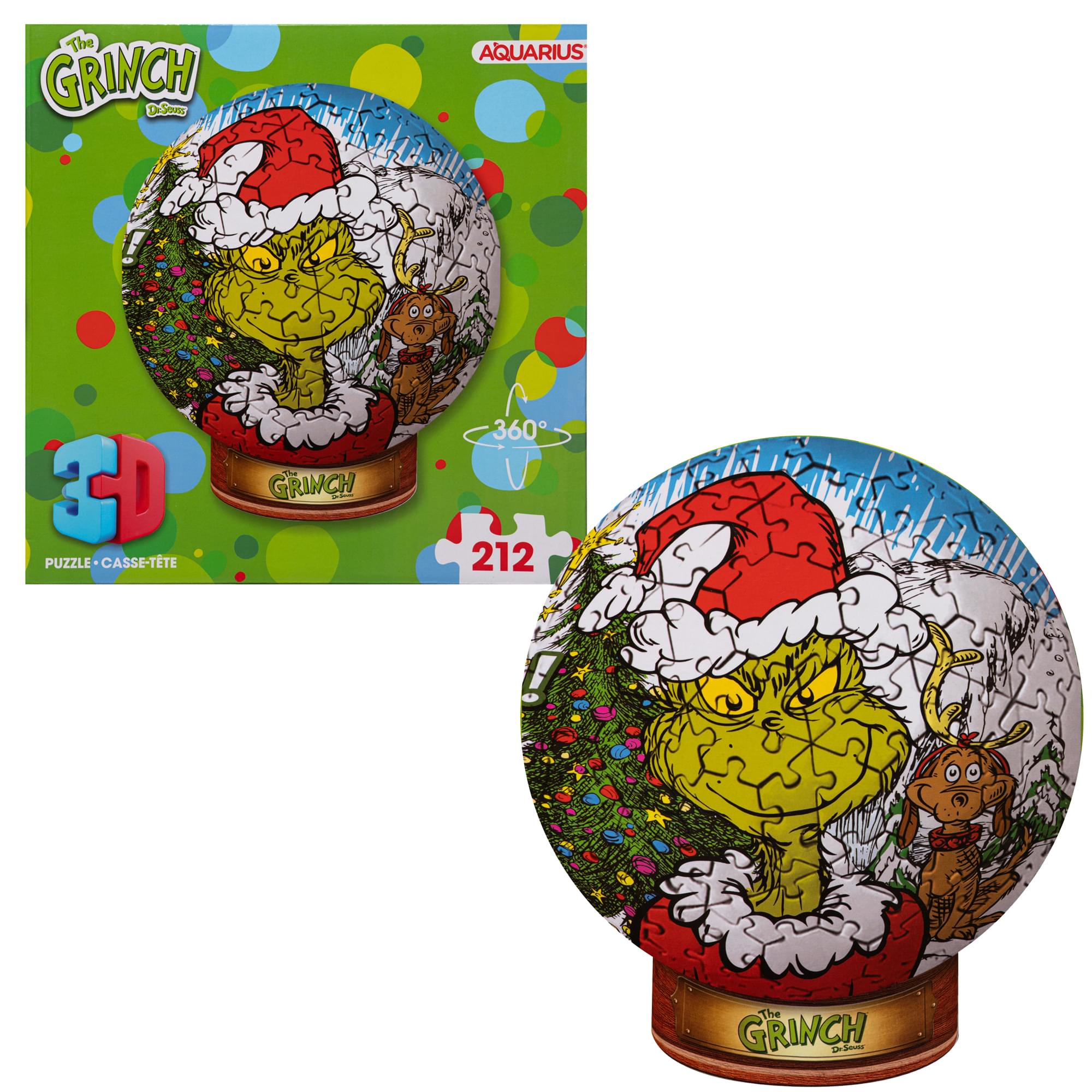 Dr. Seuss The Grinch 212-Piece 3D Sphere Jigsaw Puzzle