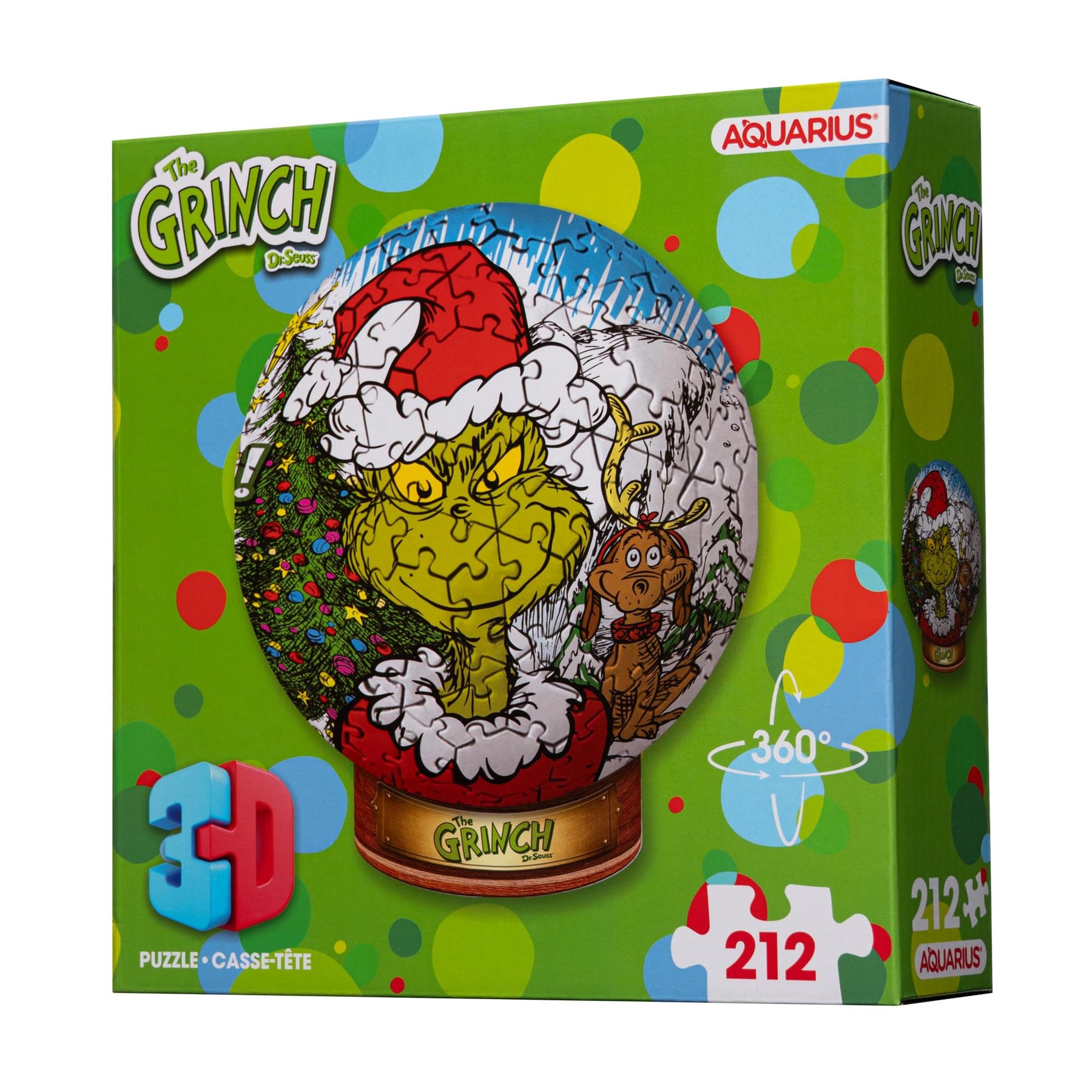 Dr. Seuss The Grinch 212-Piece 3D Sphere Jigsaw Puzzle