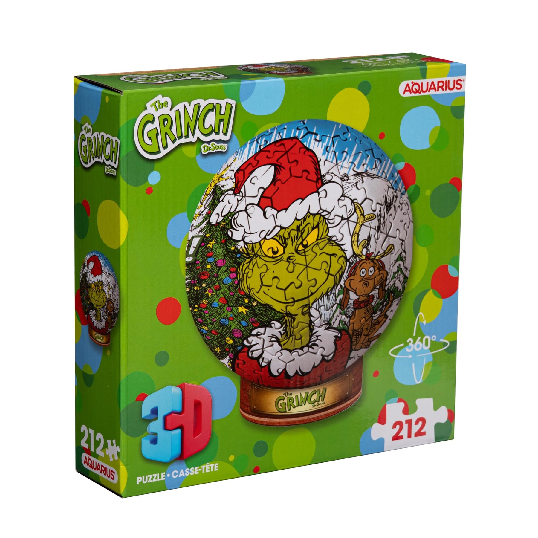 Dr. Seuss The Grinch 212-Piece 3D Sphere Jigsaw Puzzle