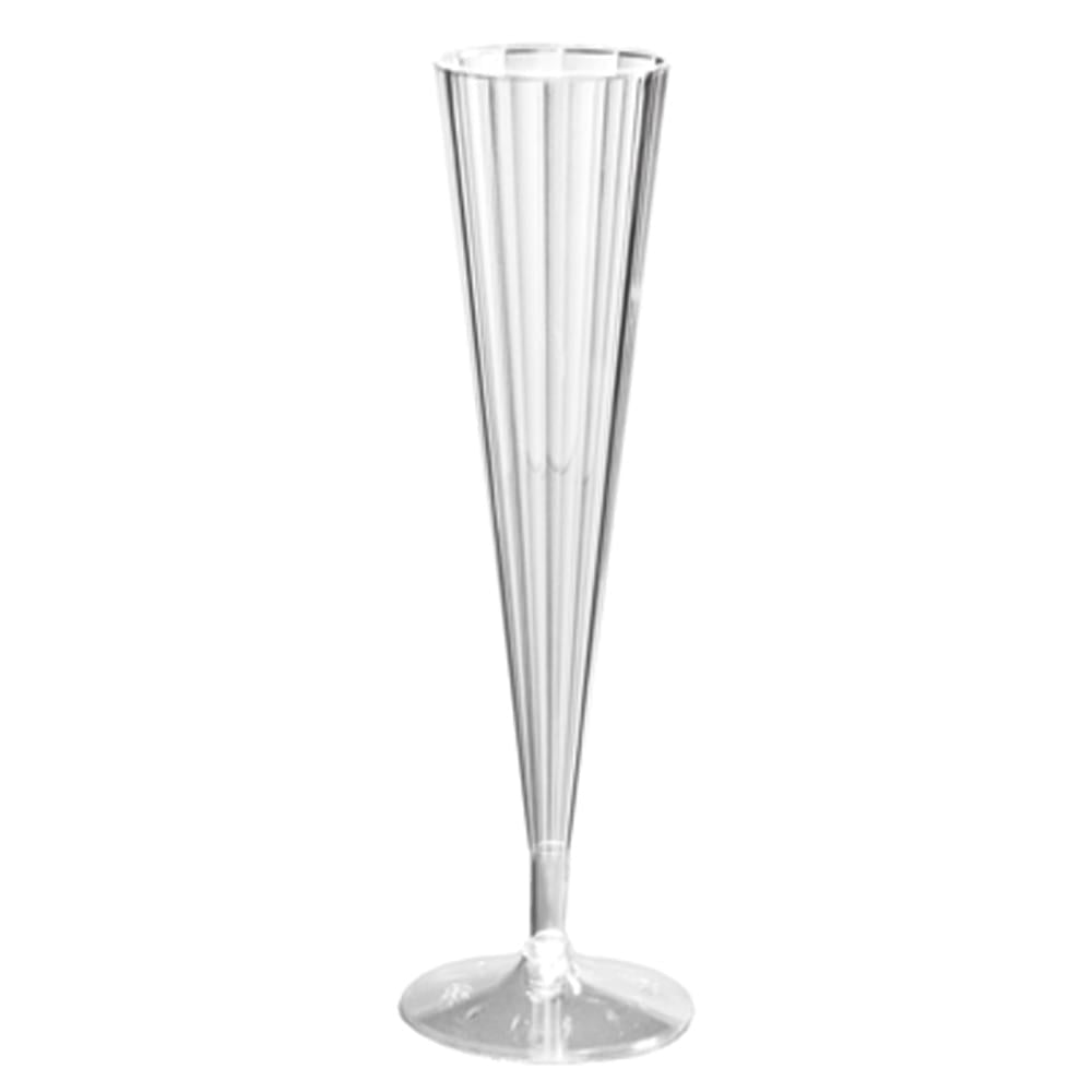 Deluxe Clear Plastic Champagne 5oz Flute 10 Count