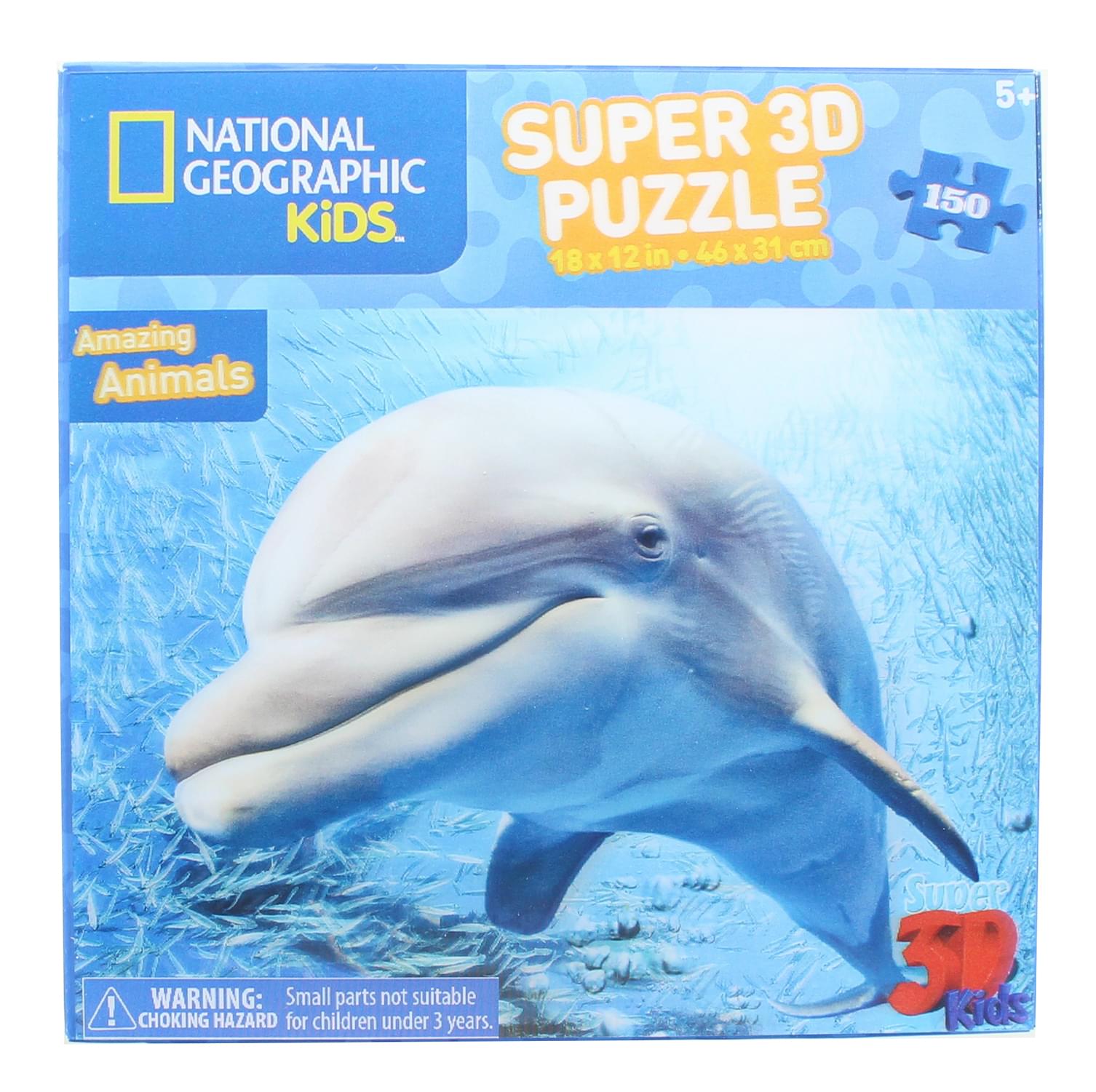 National Geographic Kids Dolphin 150 Piece Super 3D Jigsaw Puzzle