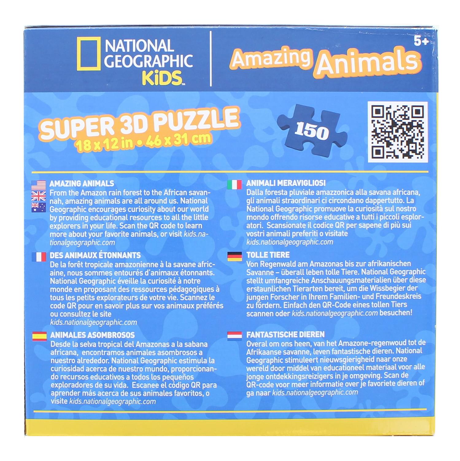 National Geographic Kids Dolphin 150 Piece Super 3D Jigsaw Puzzle