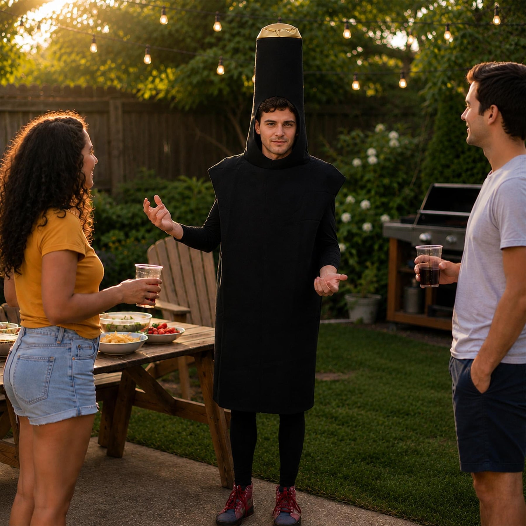Black Beer Bottle Adult Costume