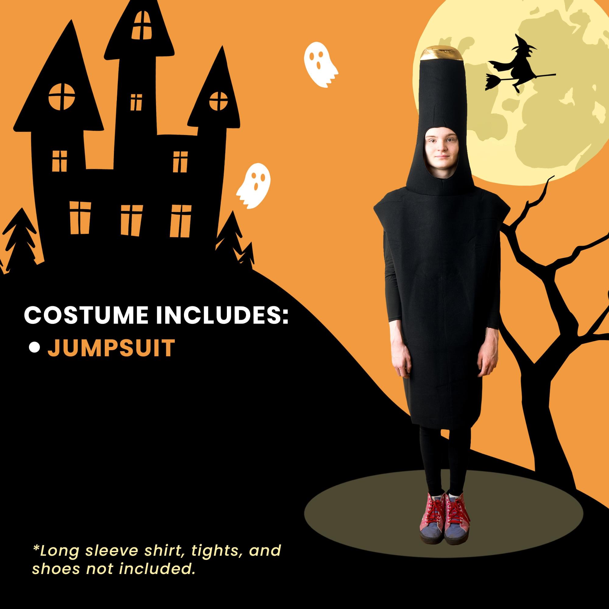 Black Beer Bottle Adult Costume