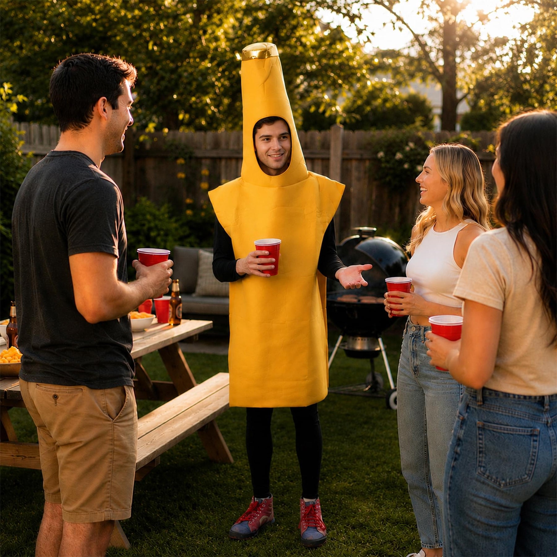 Yellow Beer Bottle Adult Costume