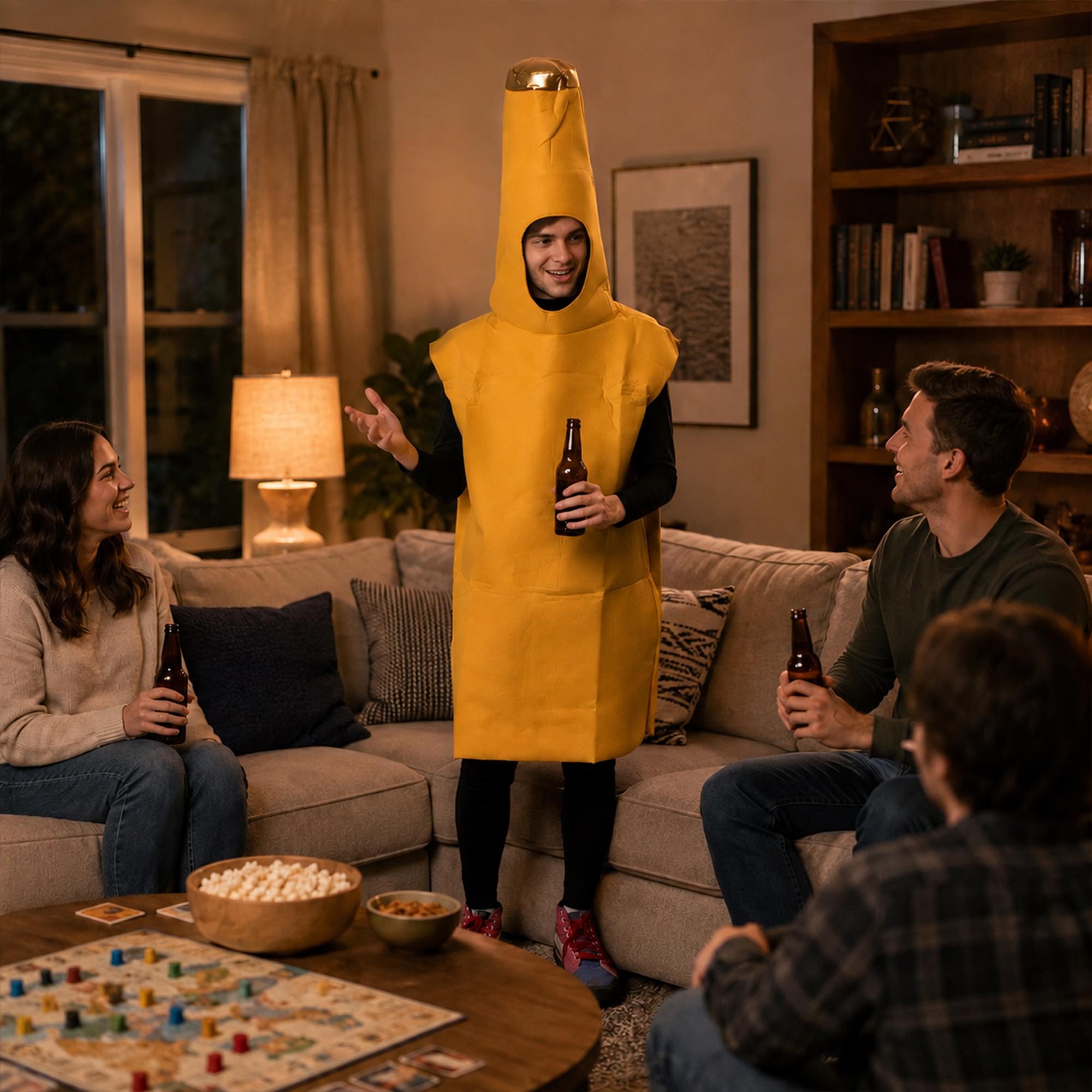 Yellow Beer Bottle Adult Costume