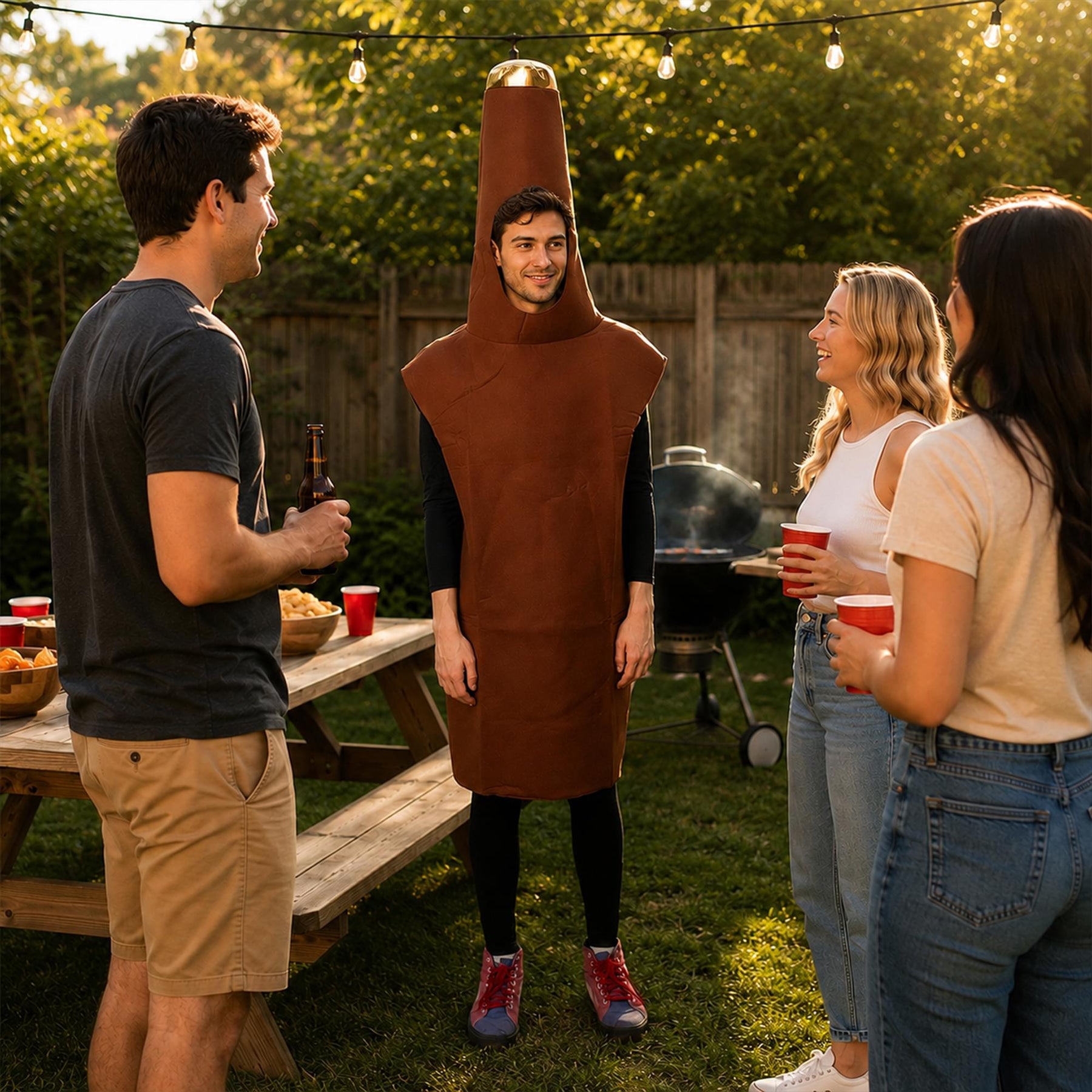 Brown Beer Bottle Adult Costume