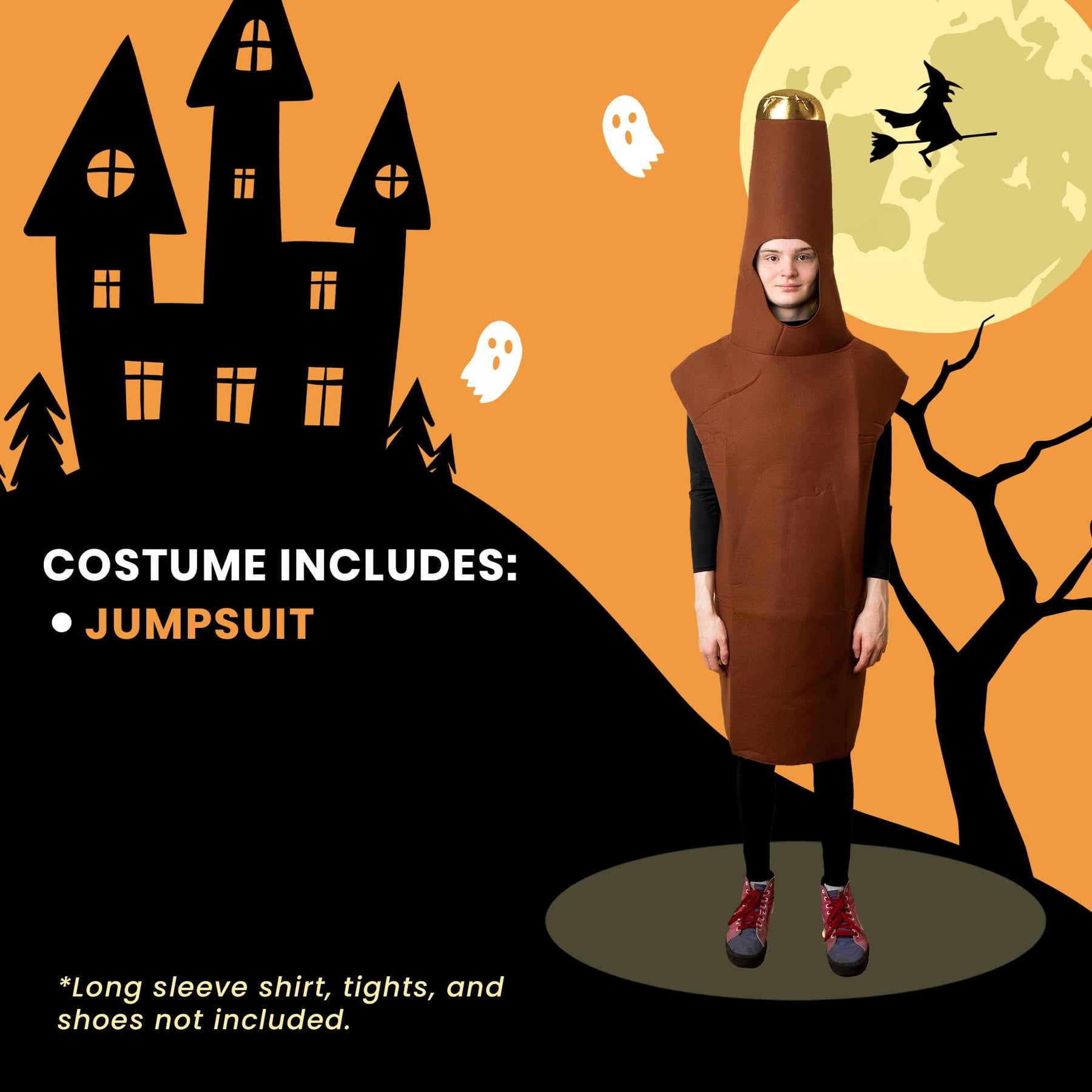 Brown Beer Bottle Adult Costume