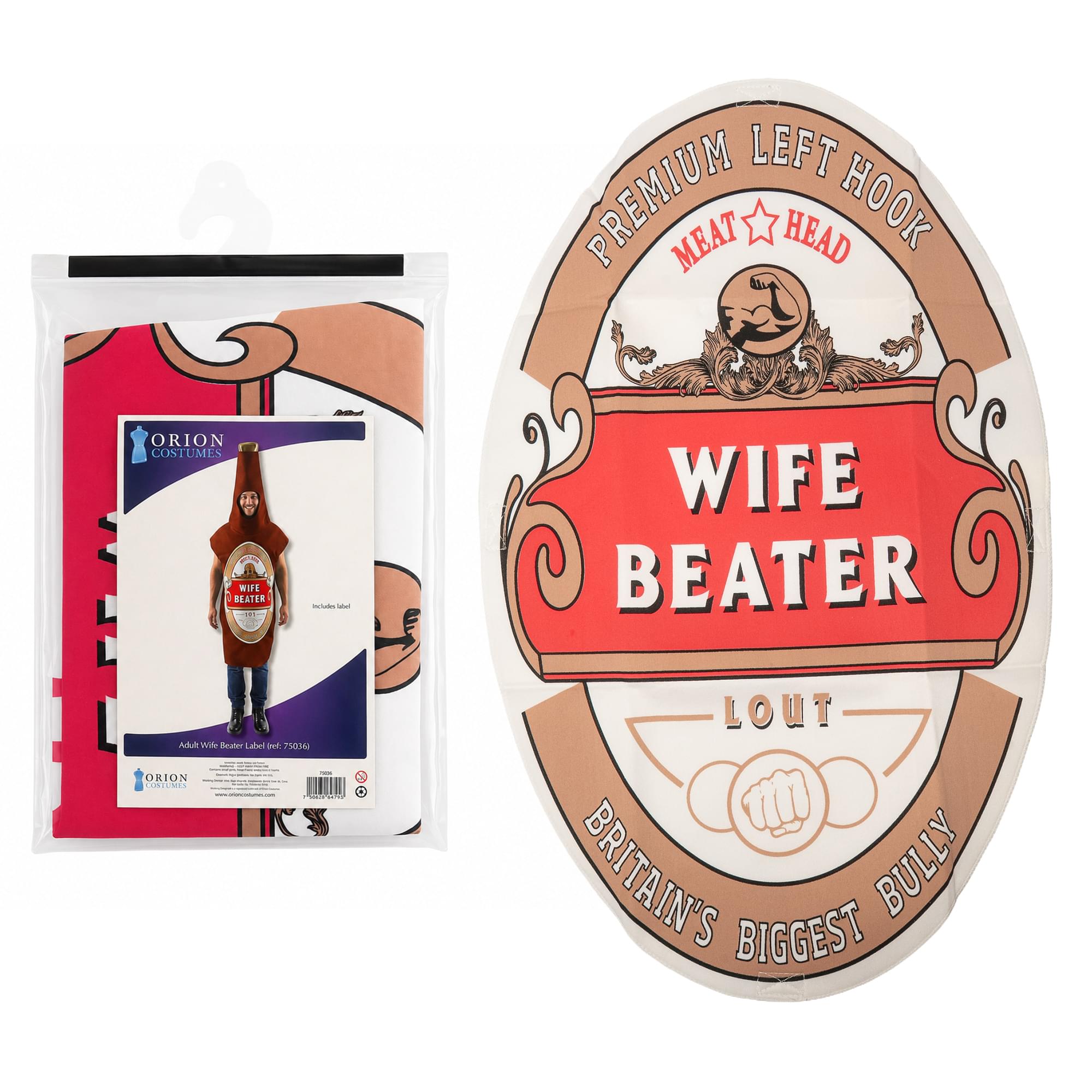 Wife Beater Label Adult Costume