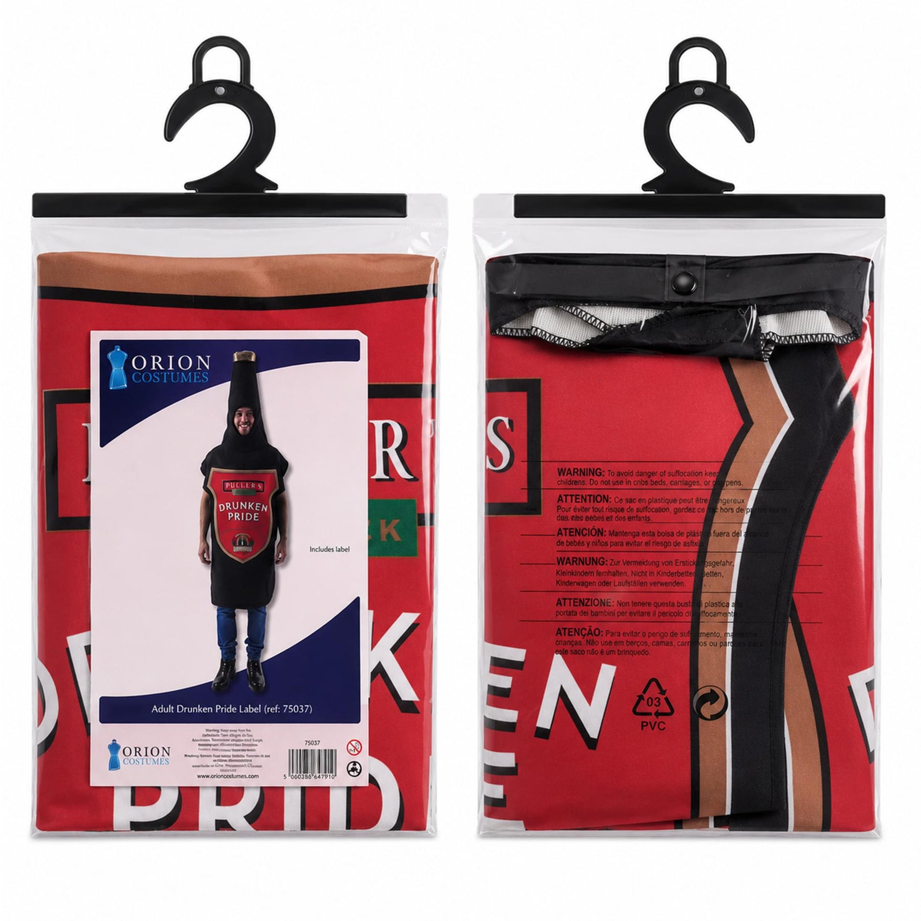 Drunken Pride Label Adult Costume