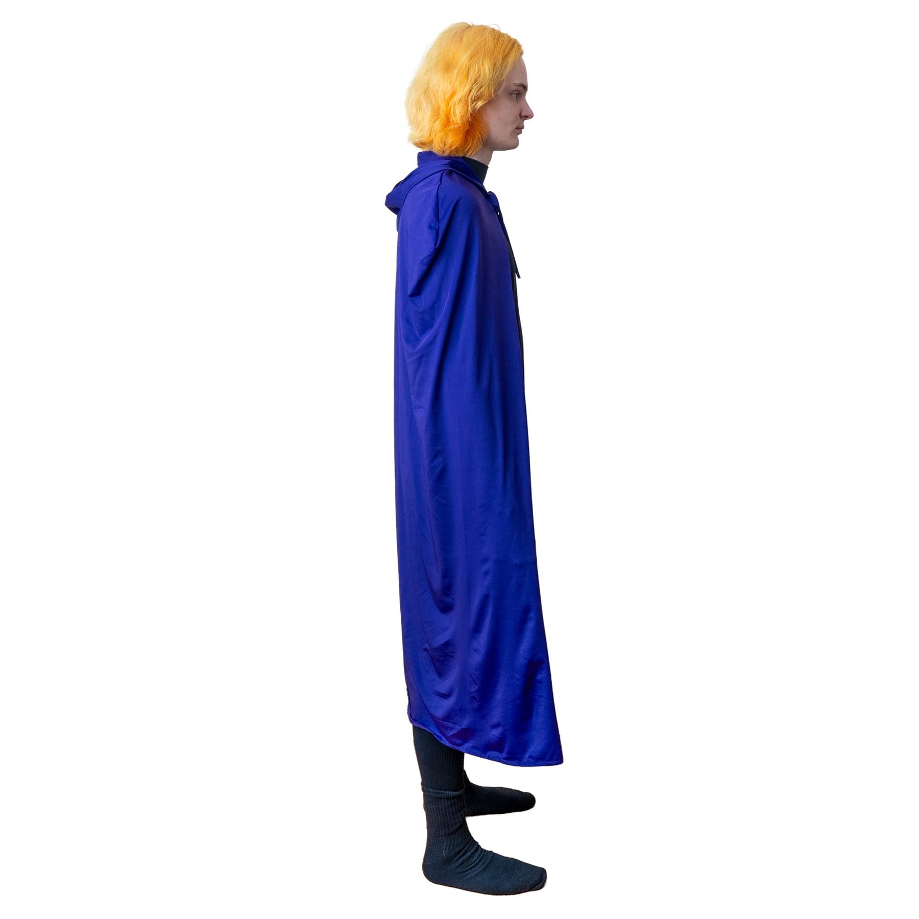 Purple Hooded Superhero Cape & Pants Adult Costume Kit