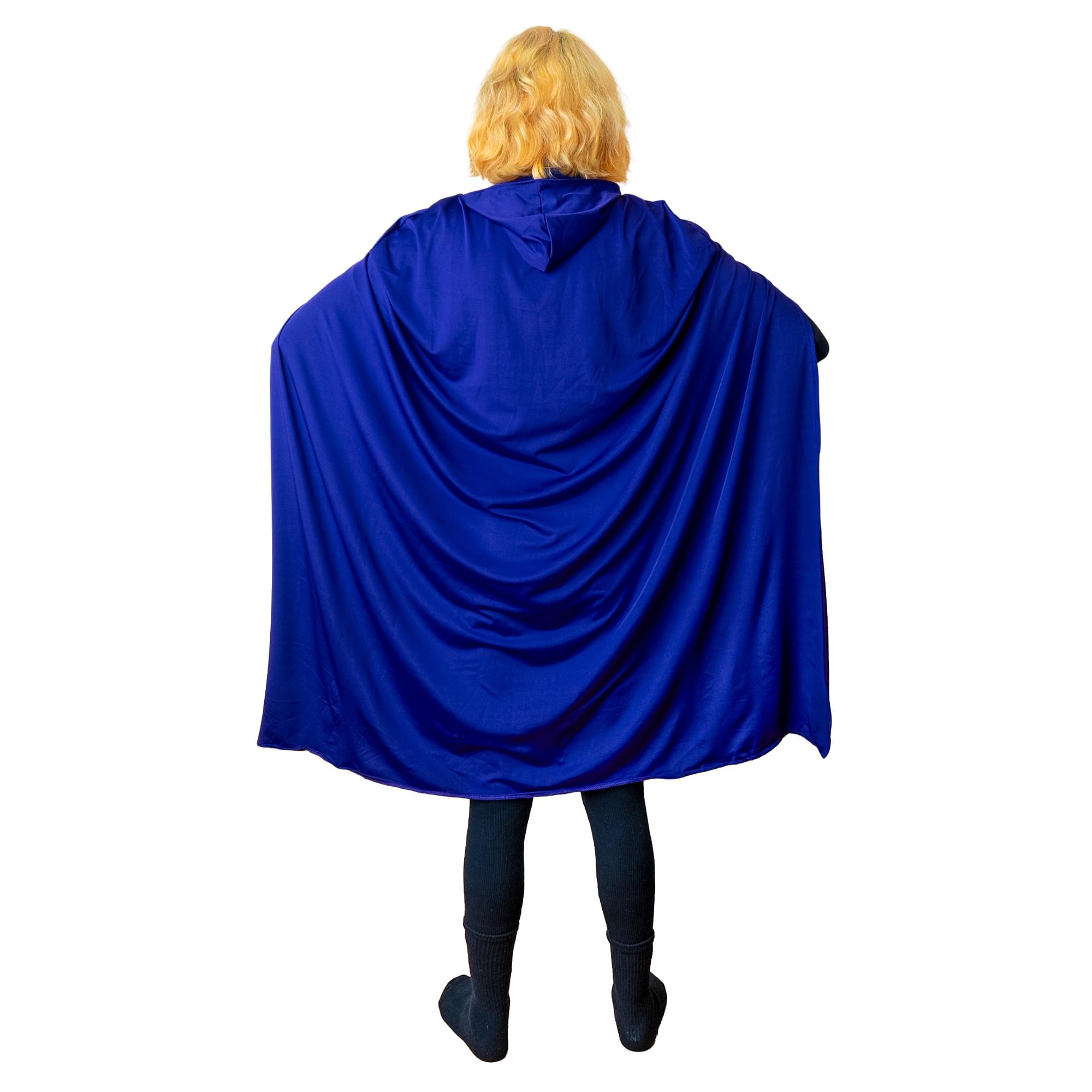 Purple Hooded Superhero Cape & Pants Adult Costume Kit