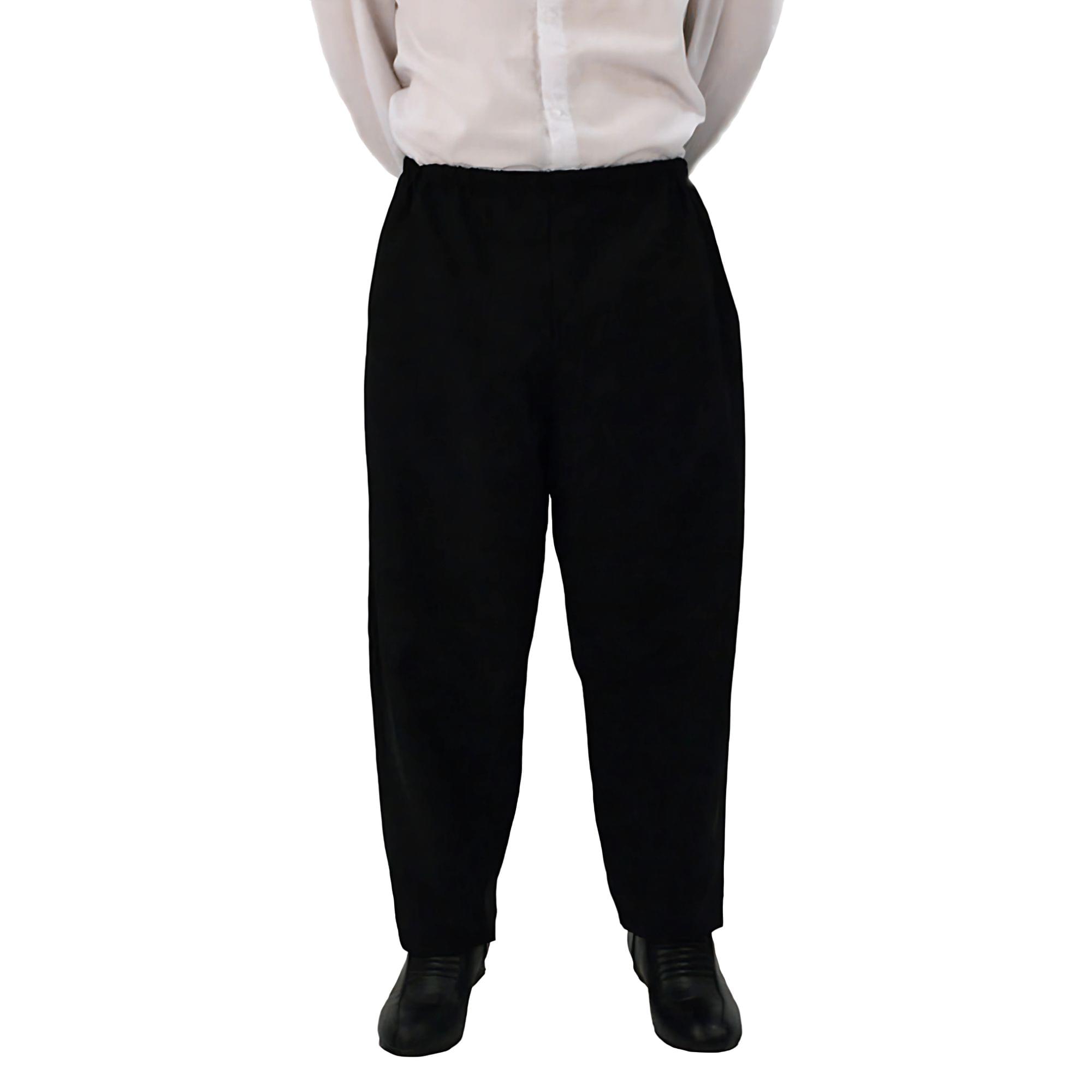 Black Elastic Trousers Men's Costume Accessory