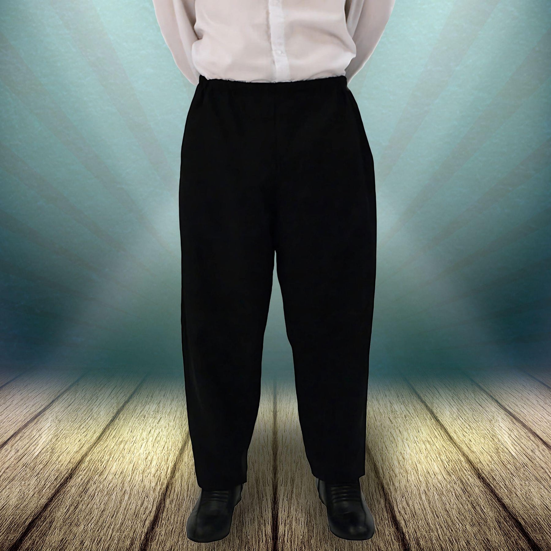 Black Elastic Trousers Men's Costume Accessory