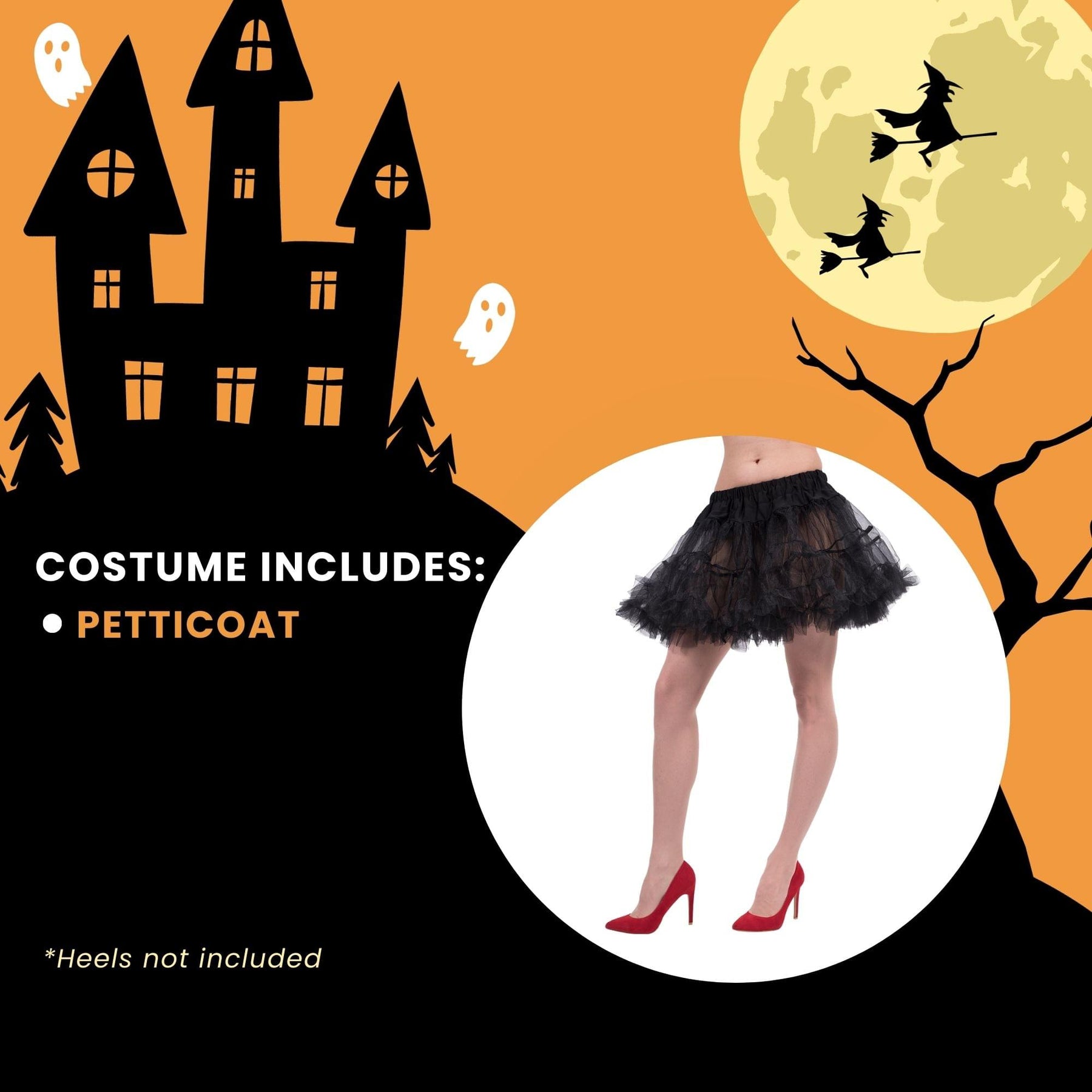 Black Petticoat Women's Costume Accessory