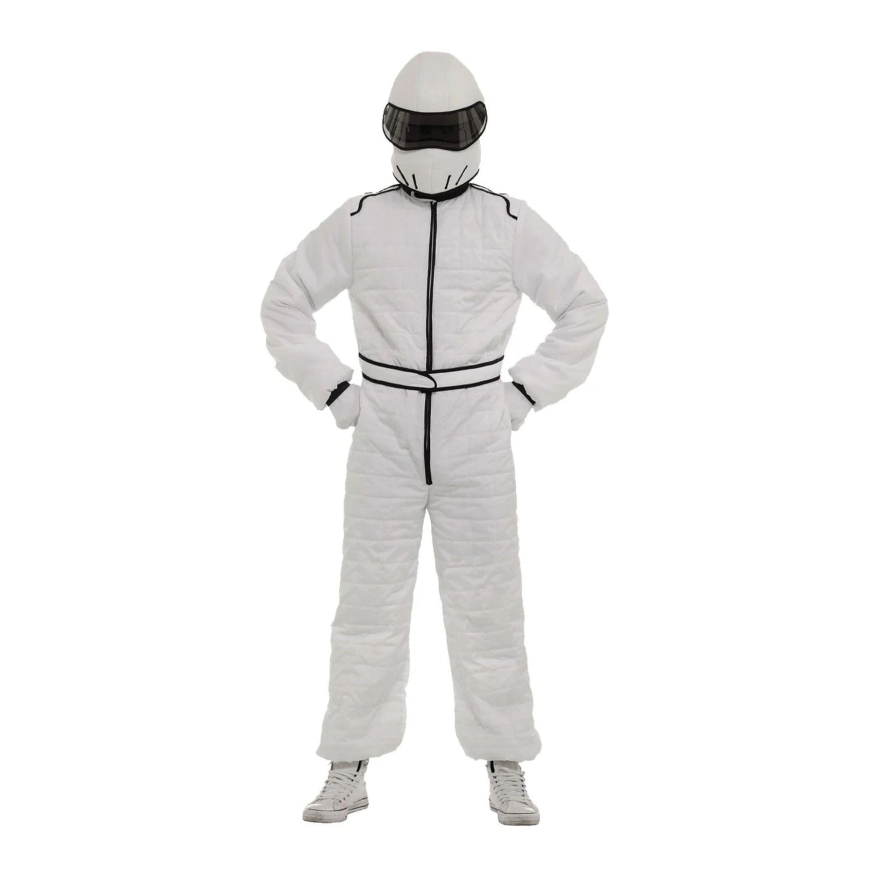 White Racing Suit and Helmet Adult Costume