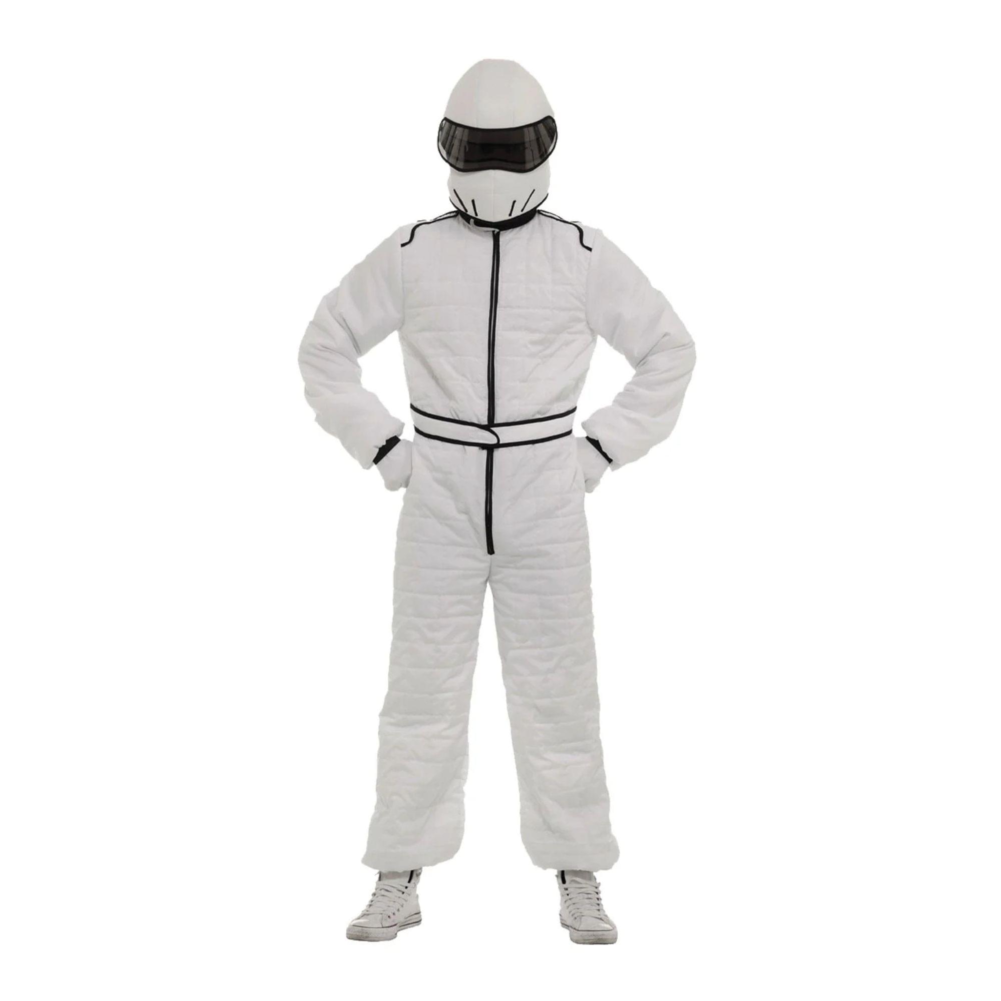 White Racing Suit and Helmet Adult Costume