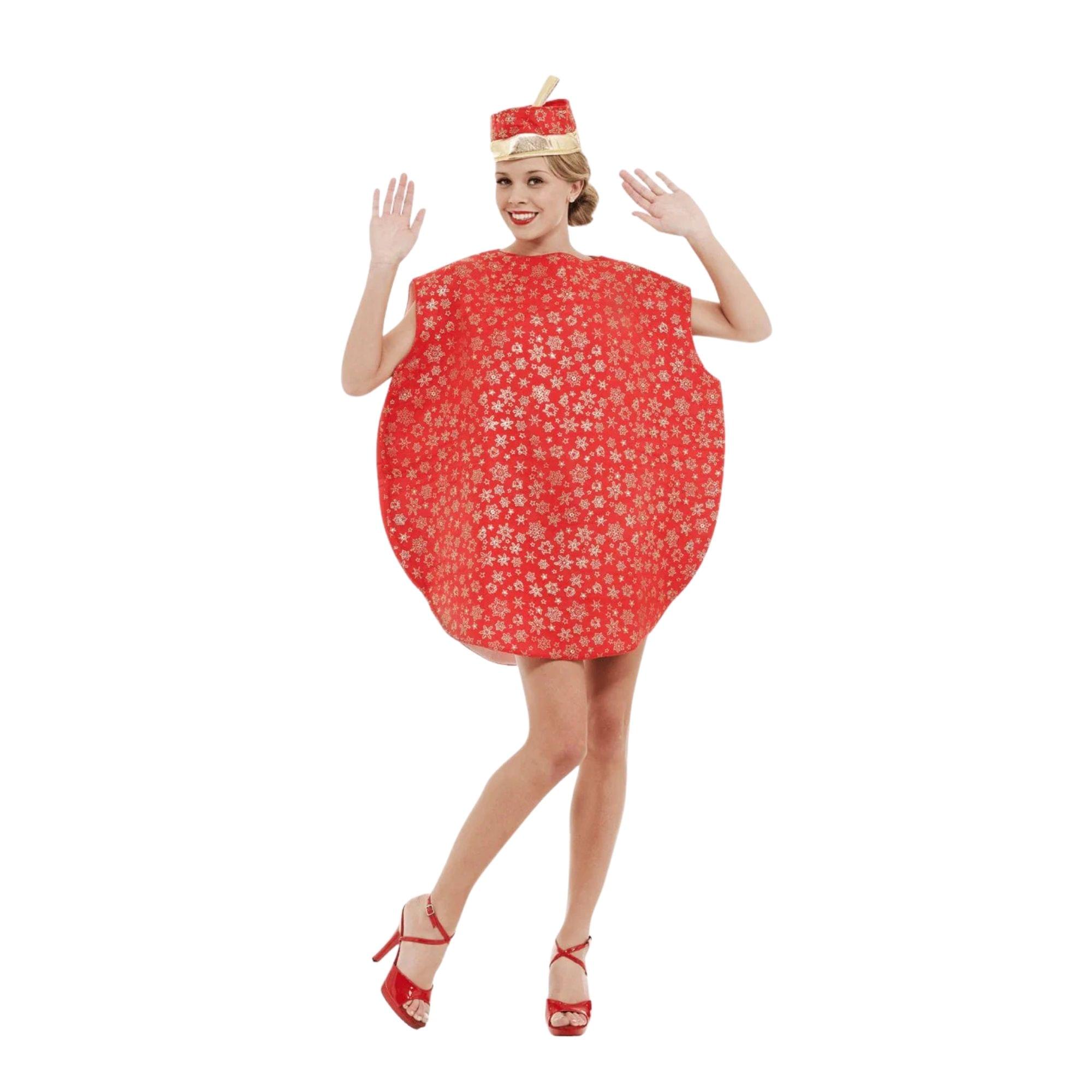 Red Christmas Bauble Adult Costume | One Size