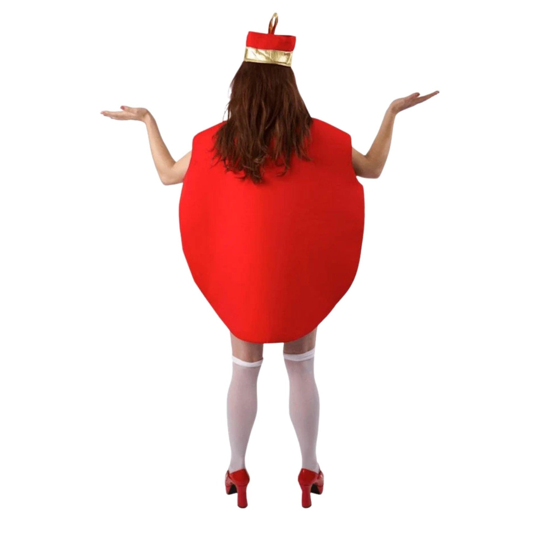 Red Christmas Bauble Adult Costume | One Size